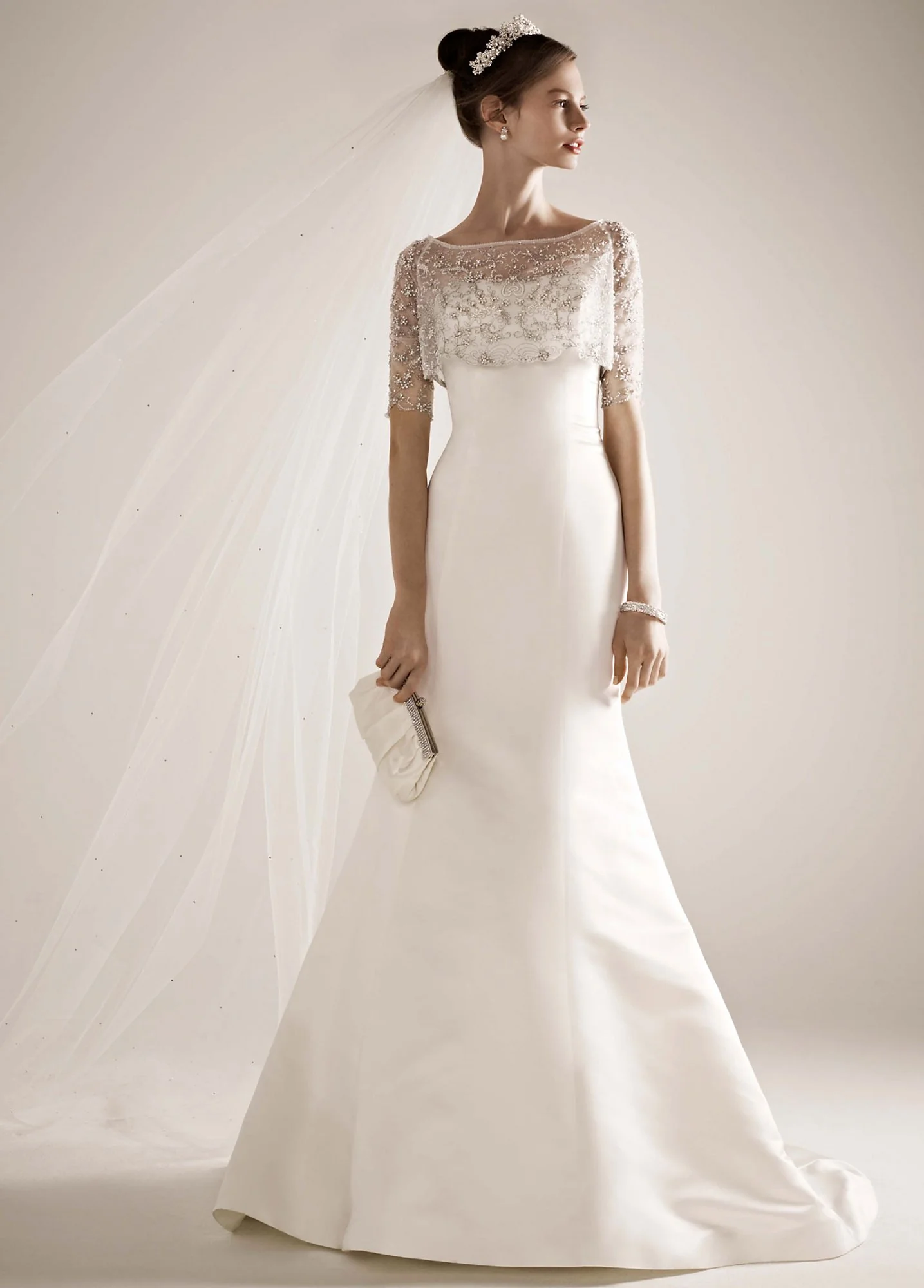 Satin Mermaid Wedding Gown - Image 2