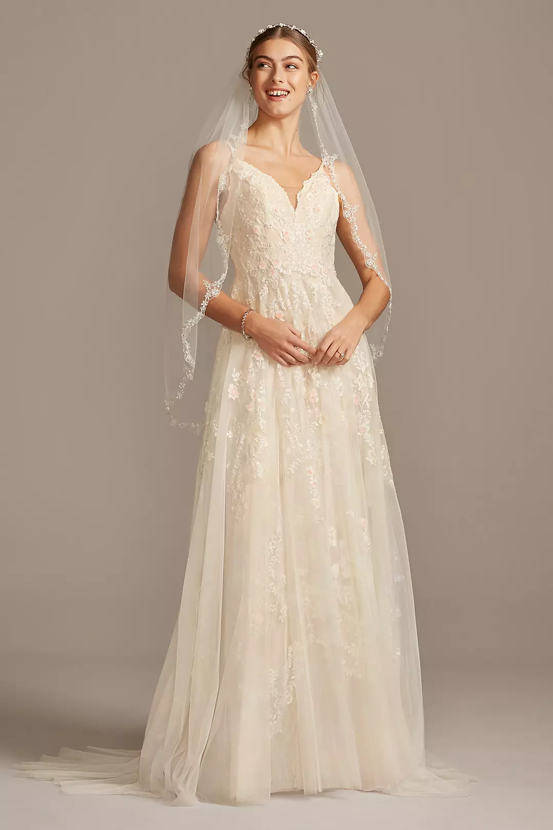 A-Line Wedding Dress with Double Straps - Image 9