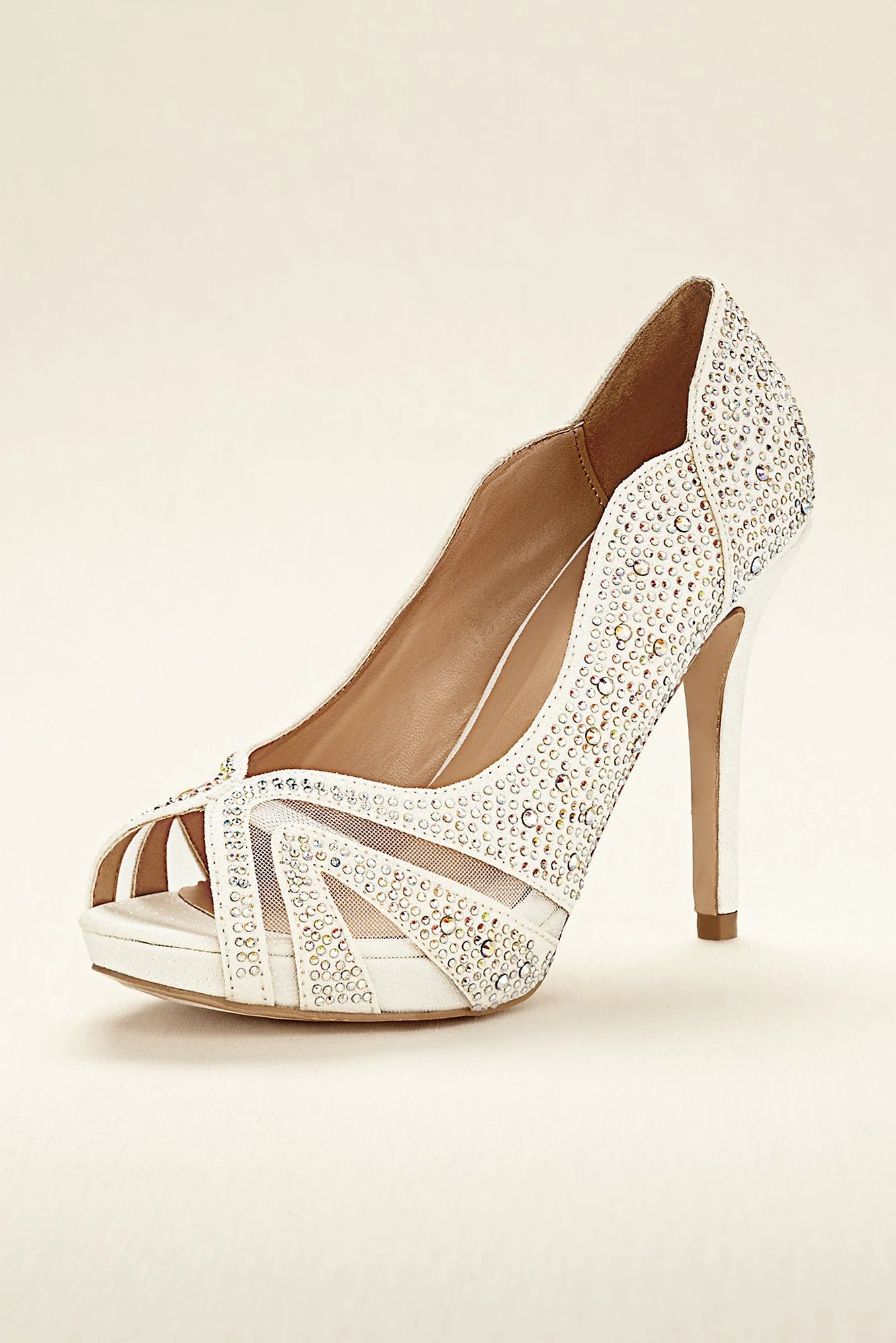 Scalloped Edge Peep Toe High Heel - Image 4