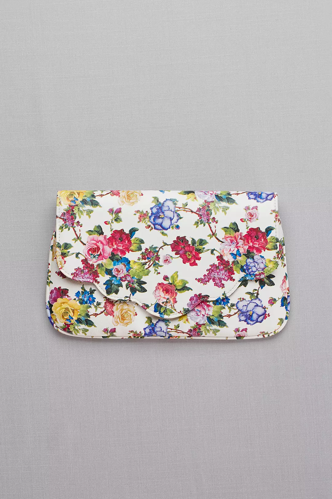 Scalloped Floral Foldover Clutch - Image 2