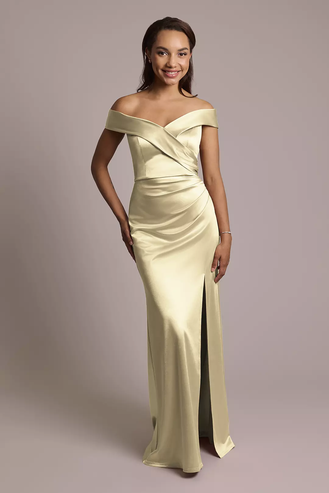 Sculpting Satin Cross-Front Dress - Image 22
