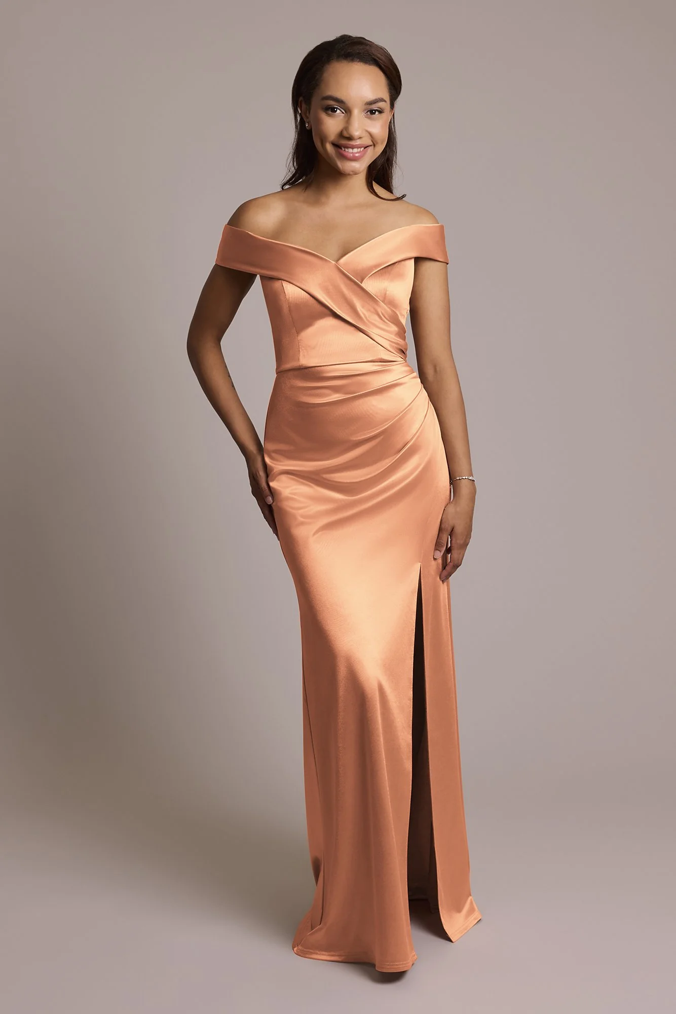 Sculpting Satin Cross-Front Dress - Image 38