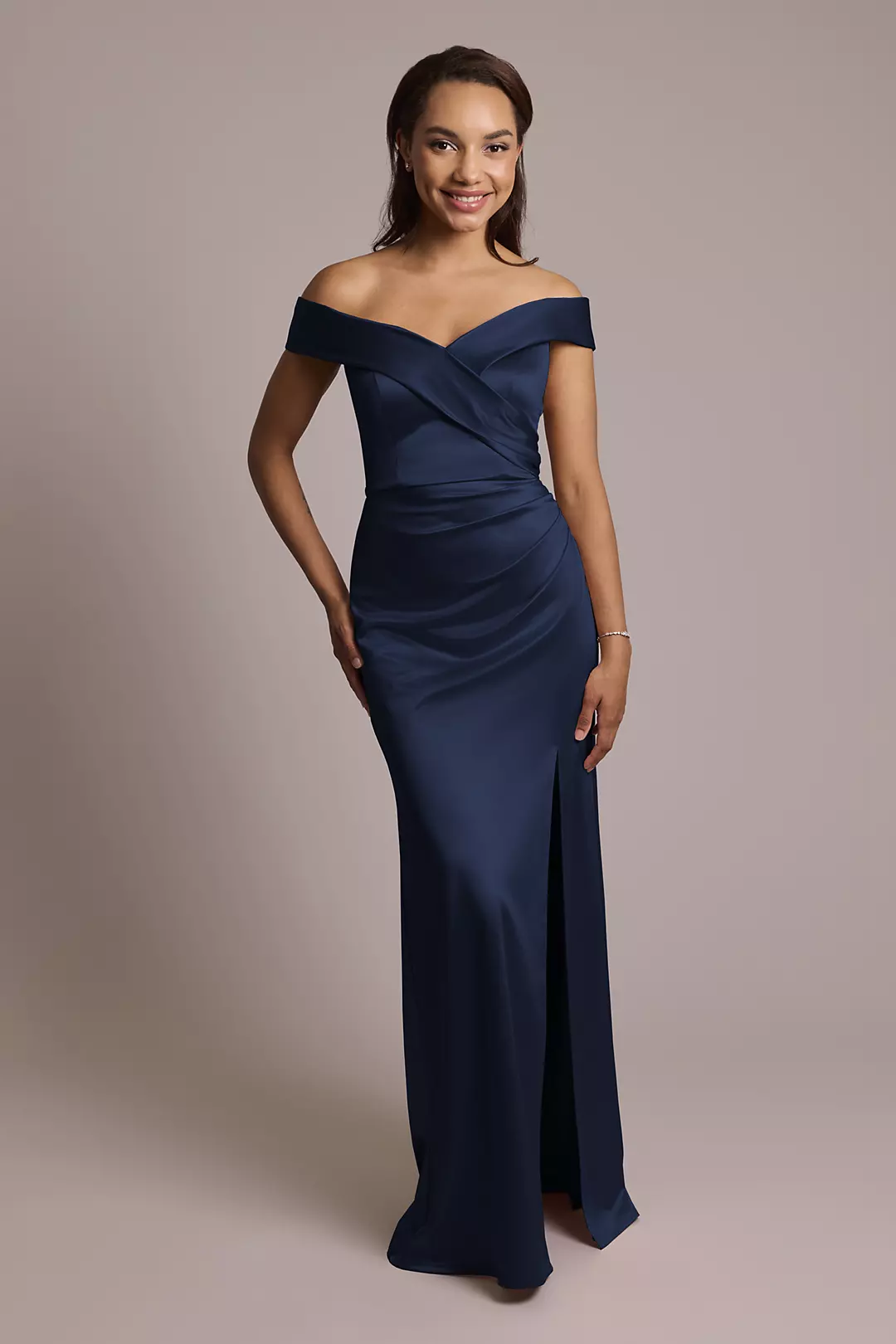 Sculpting Satin Cross-Front Dress - Image 48