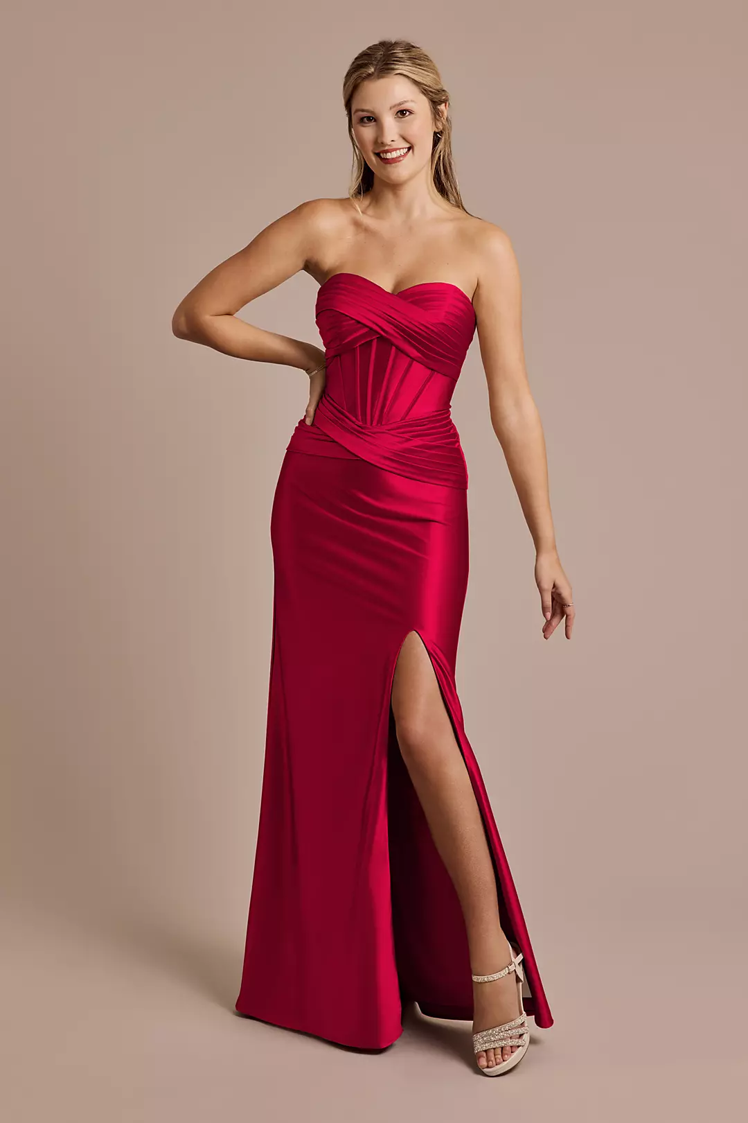 Sculpting Satin Sweetheart Mermaid Dress - Image 25