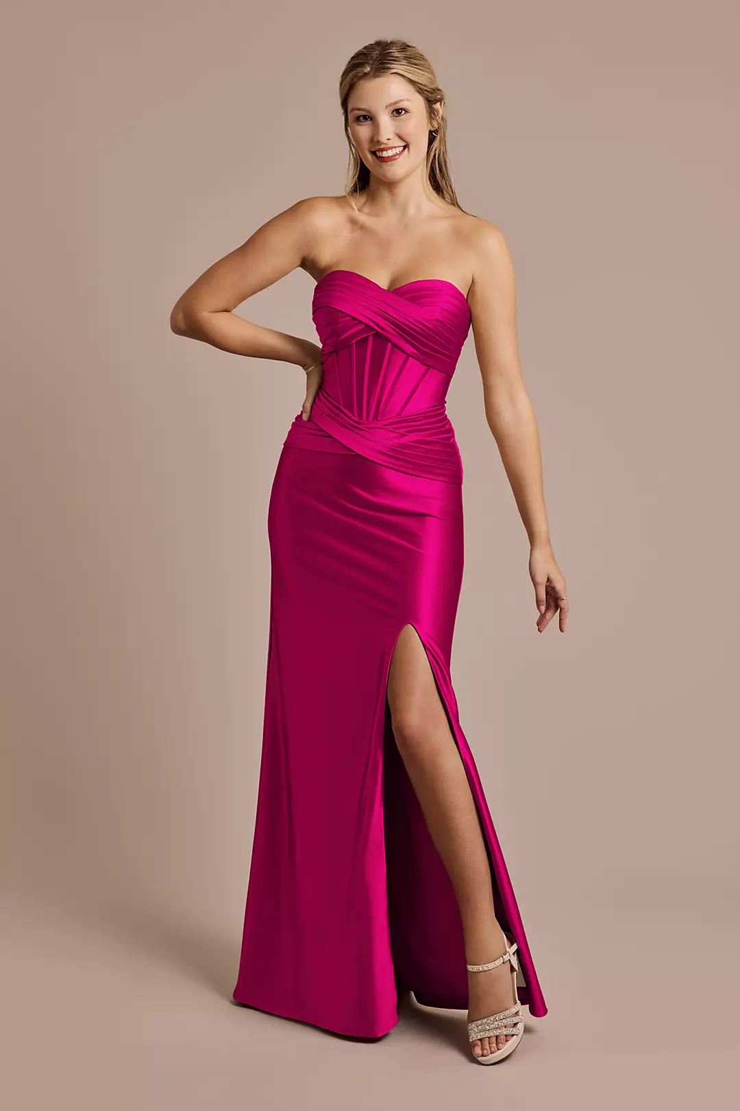 Sculpting Satin Sweetheart Mermaid Dress - Image 61