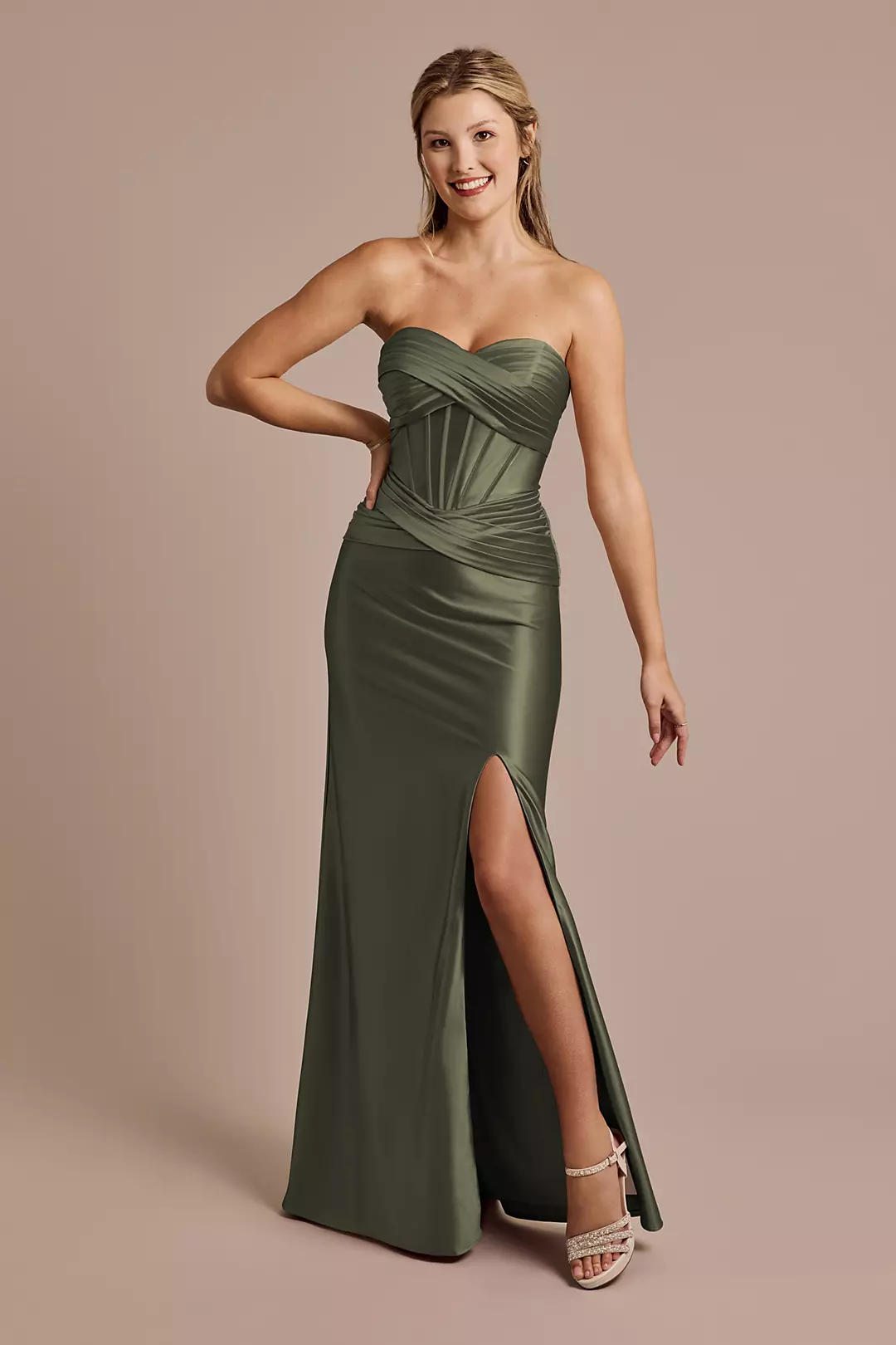 Sculpting Satin Sweetheart Mermaid Dress - Image 67