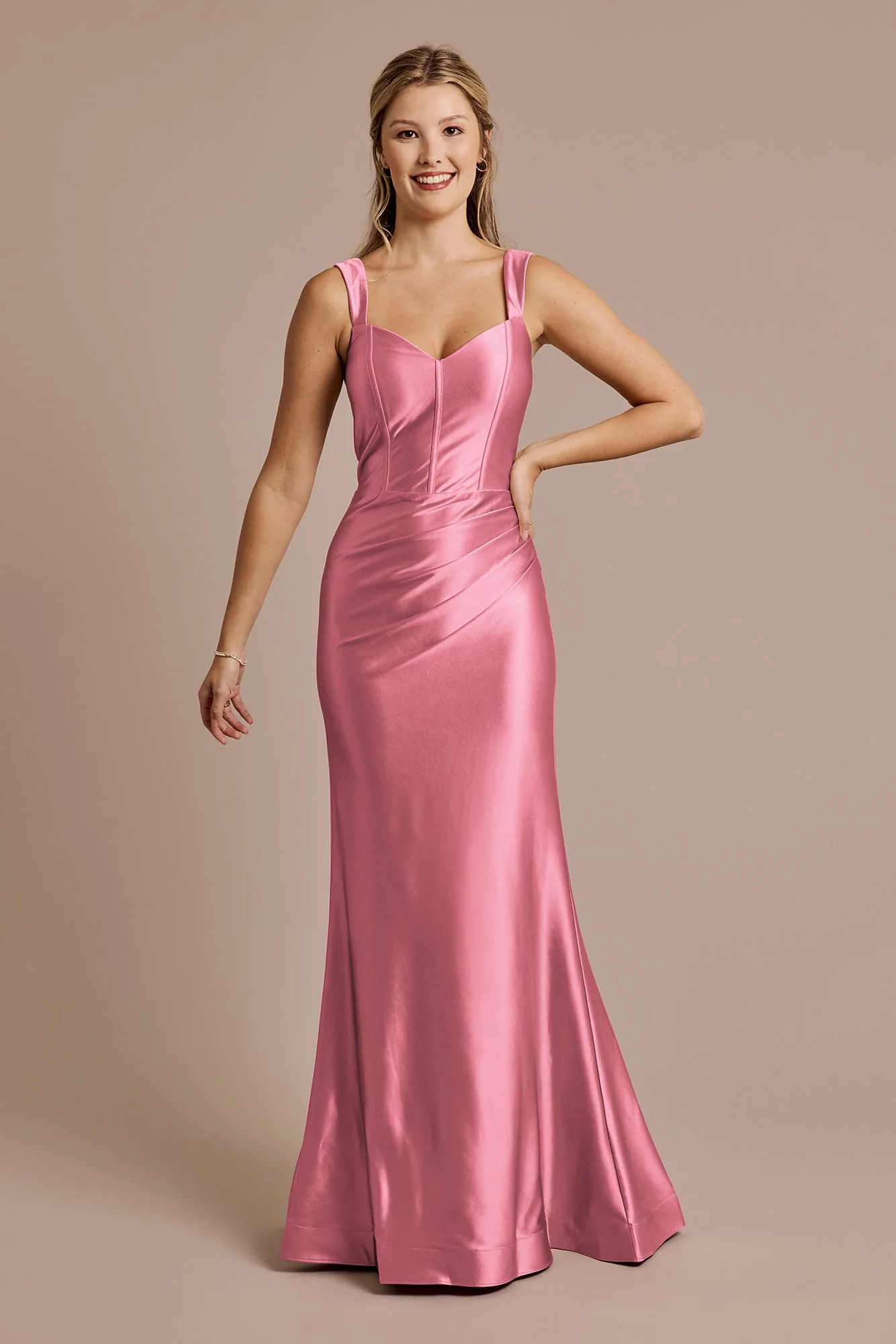 Sculpting Satin Tank Dress - Image 11