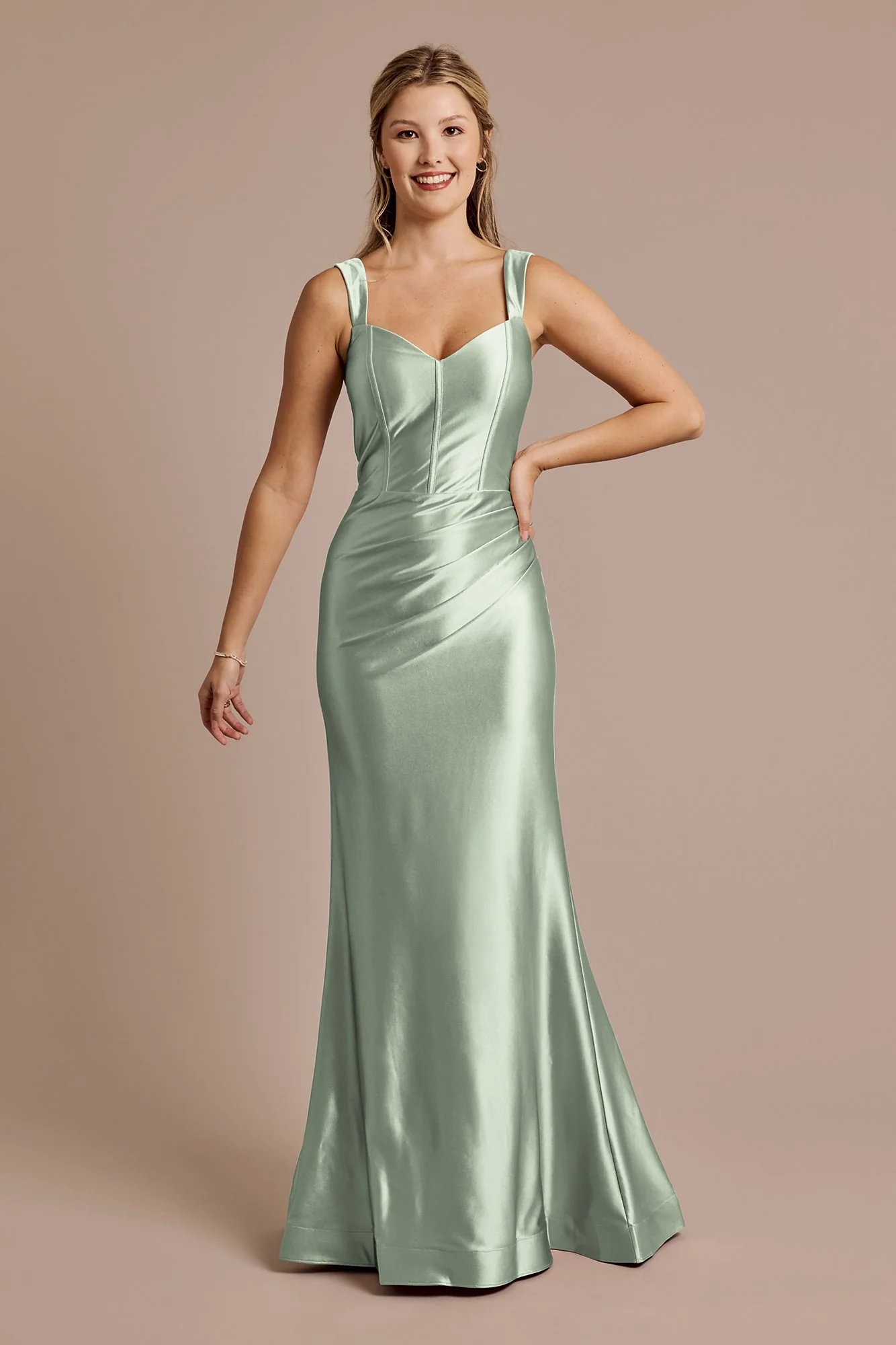 Sculpting Satin Tank Dress - Image 3