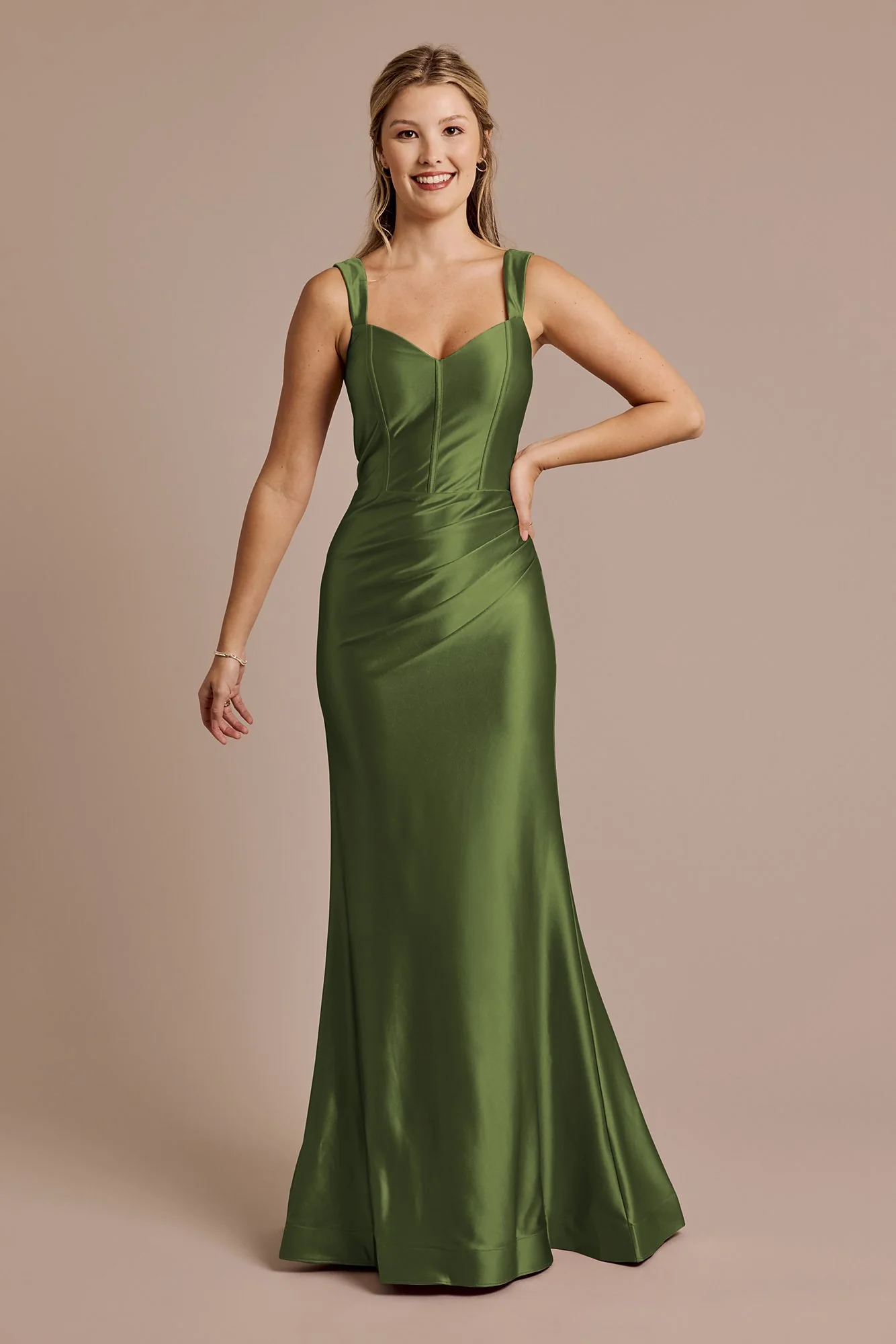 Sculpting Satin Tank Dress - Image 9