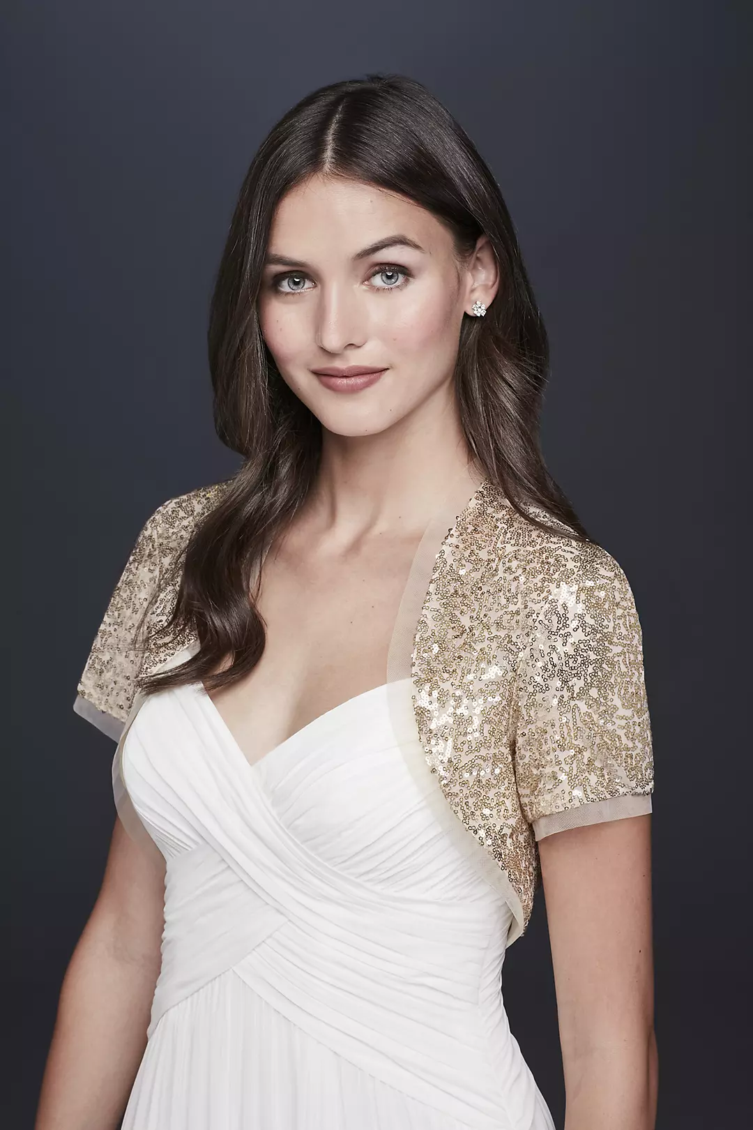 Sequined Short Sleeve Shrug - Image 3