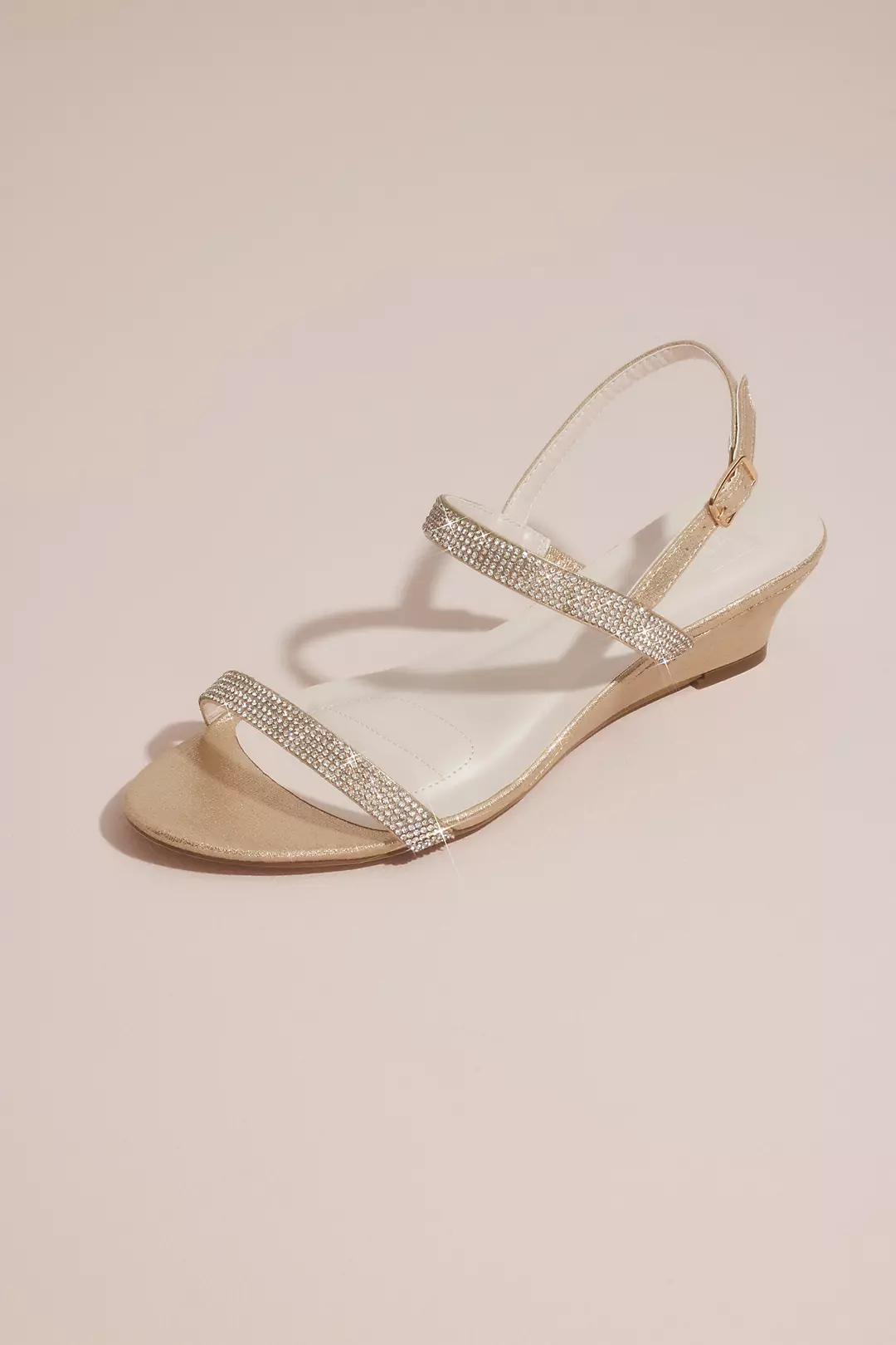 Sheath Crystal Wedge Sandals with Adjustable Strap - Image 2