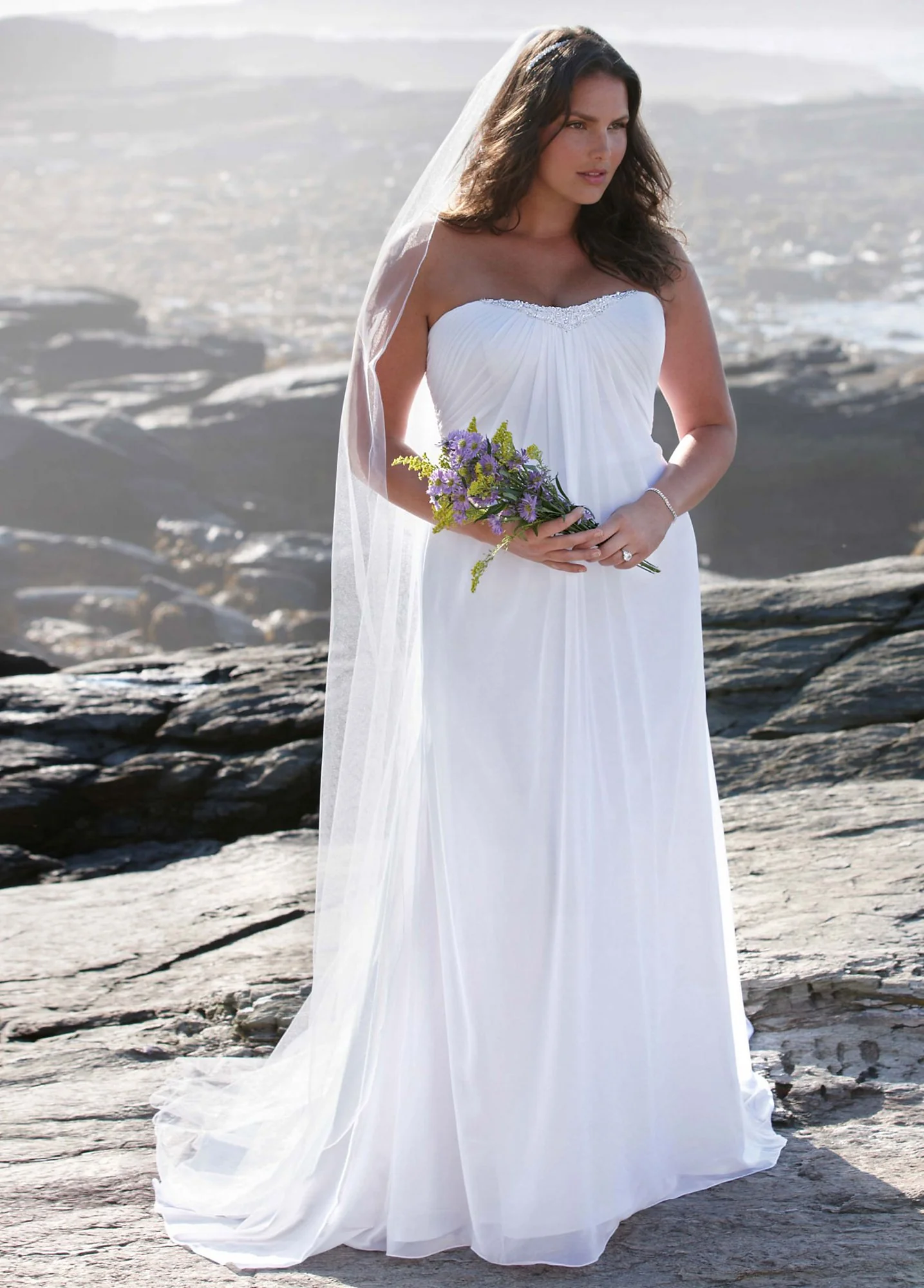 Sheath Gown with Beaded Sweetheart Neckline - Image 3