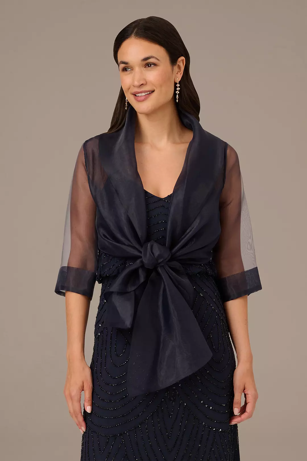 Sheer Organza Evening Jacket - Image 3