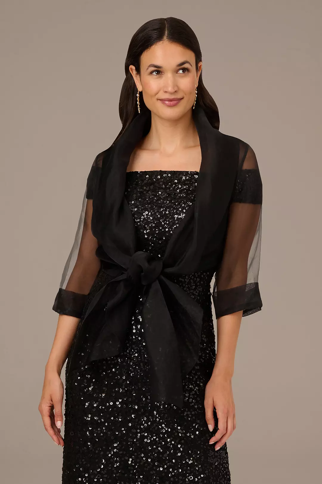 Sheer Organza Evening Jacket - Image 4
