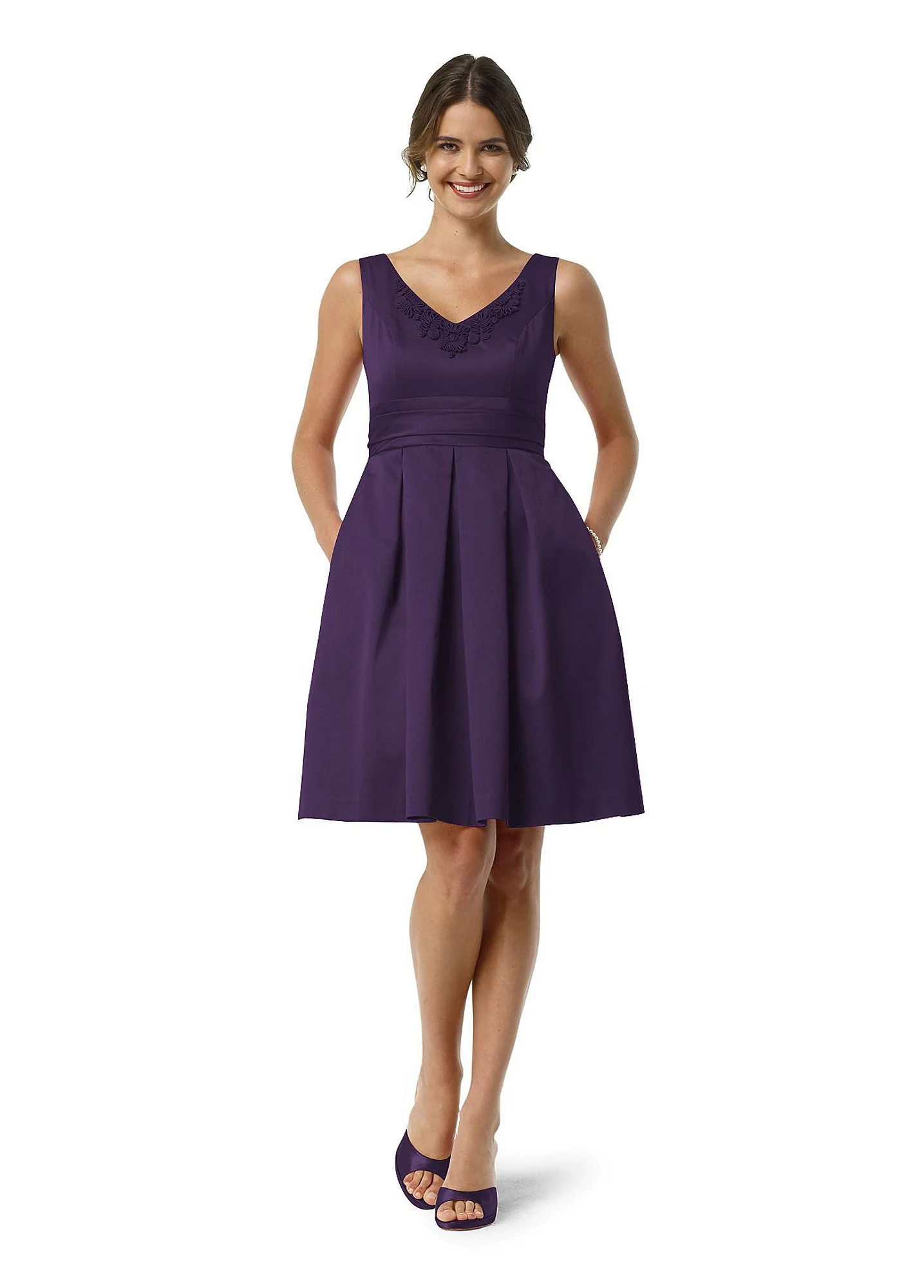 Short Cotton Dress with Soutache Detailing