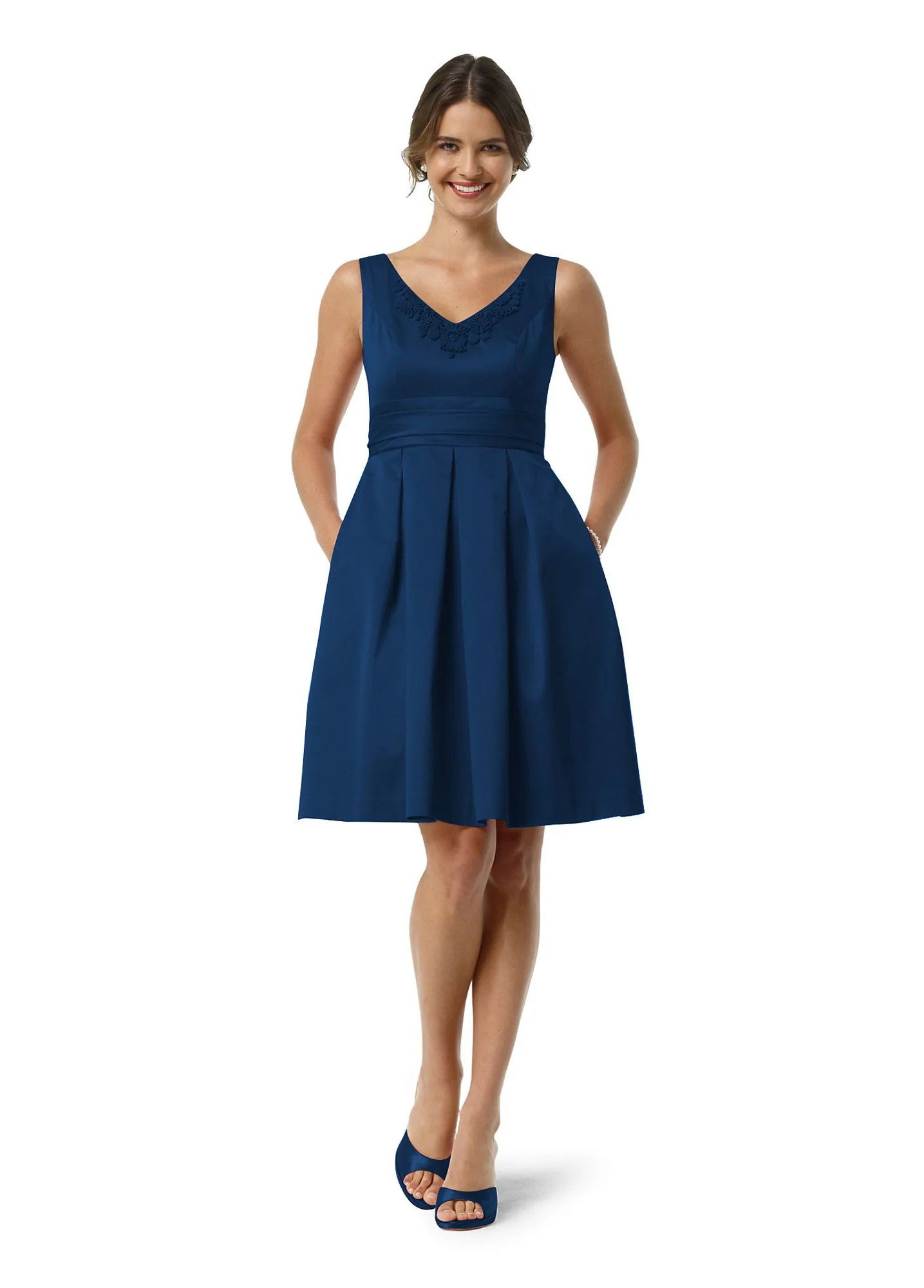 Short Cotton Dress with Soutache Detailing - Image 2