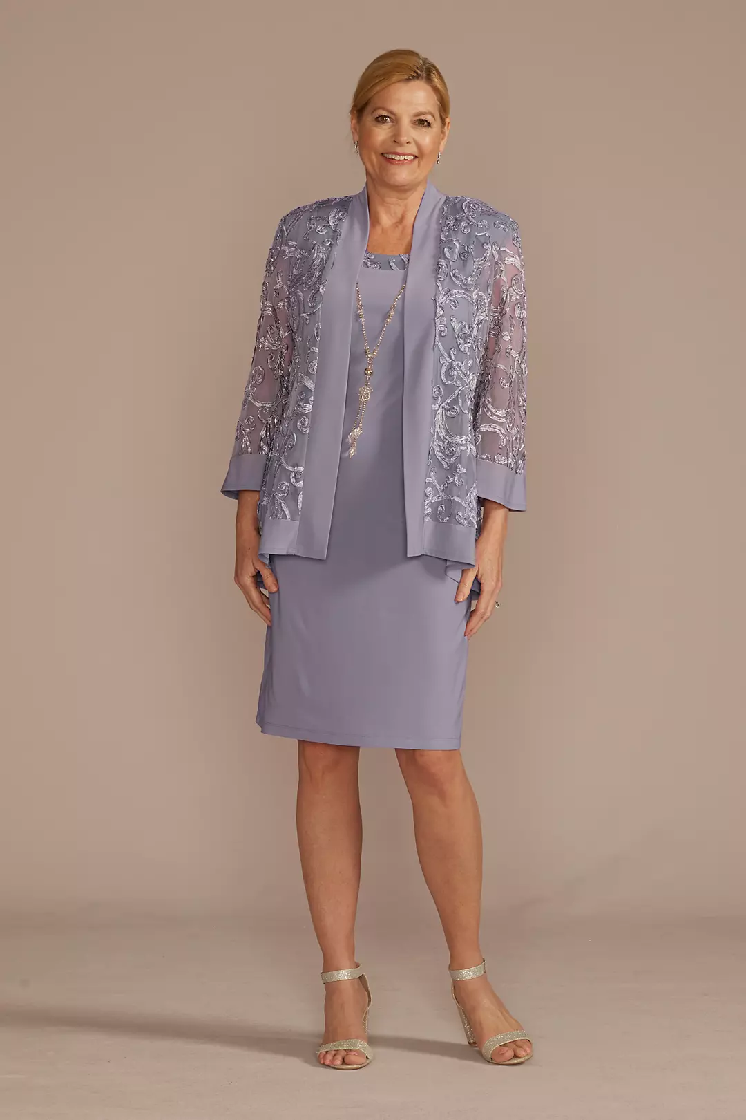 Short Embroidered Soutache Jacket Dress - Image 2