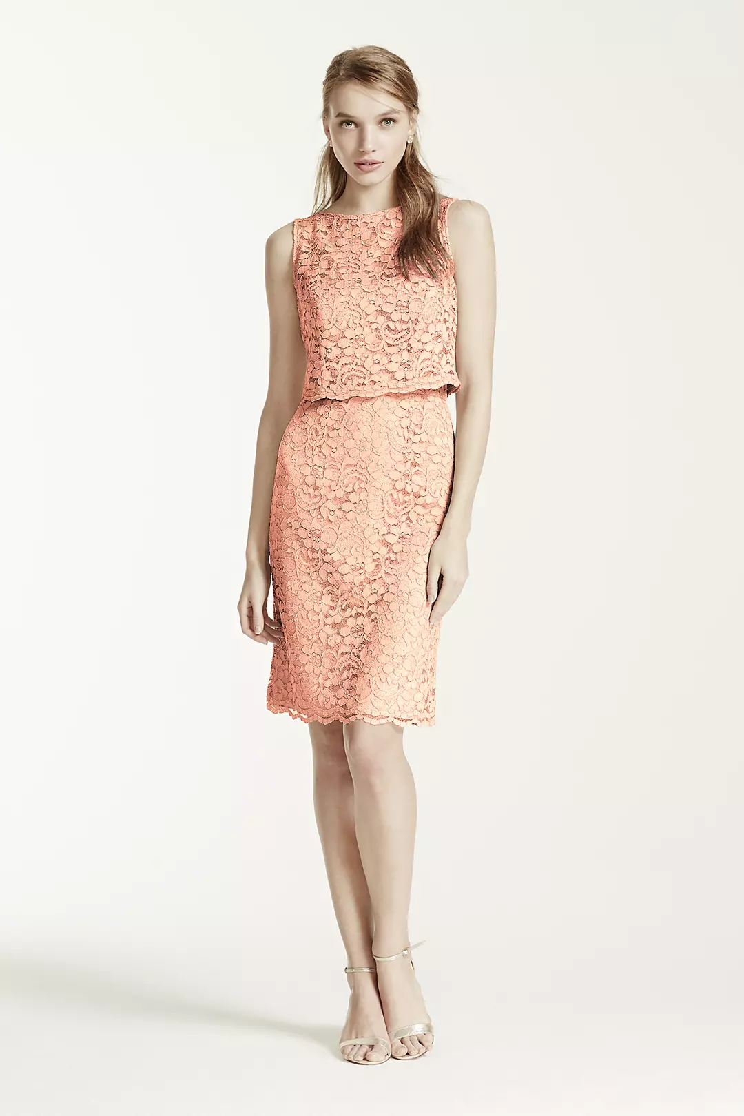 Short Lace Dress with Removable Popover Top - Image 4