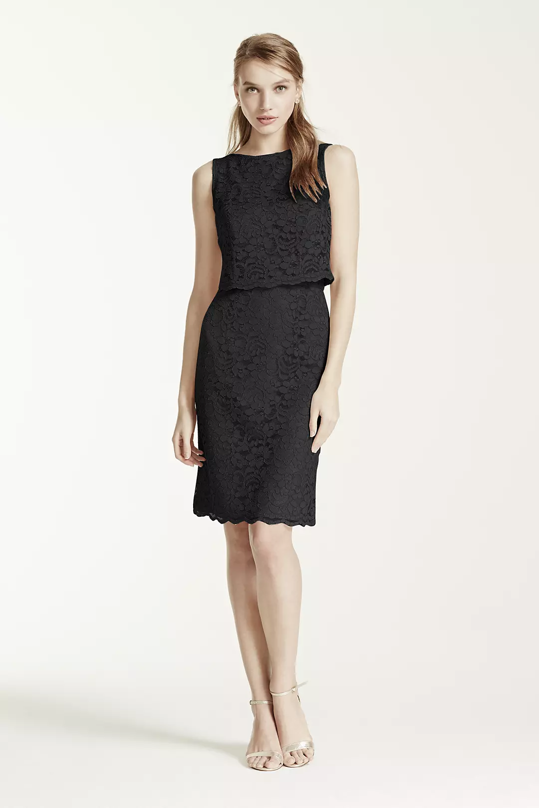 Short Lace Dress with Removable Popover Top - Image 49