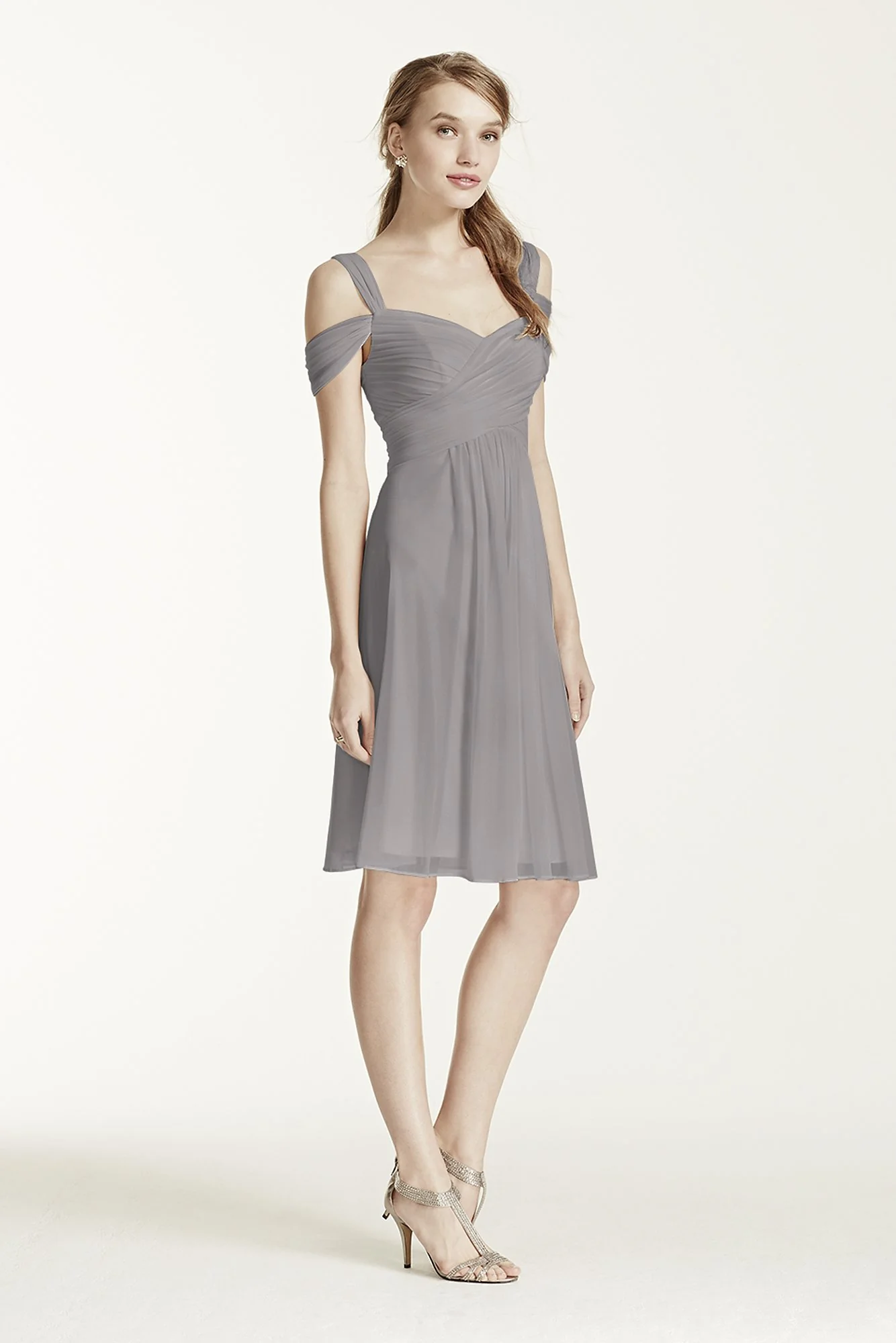 Short Mesh Dress with Split Sleeves - Image 24