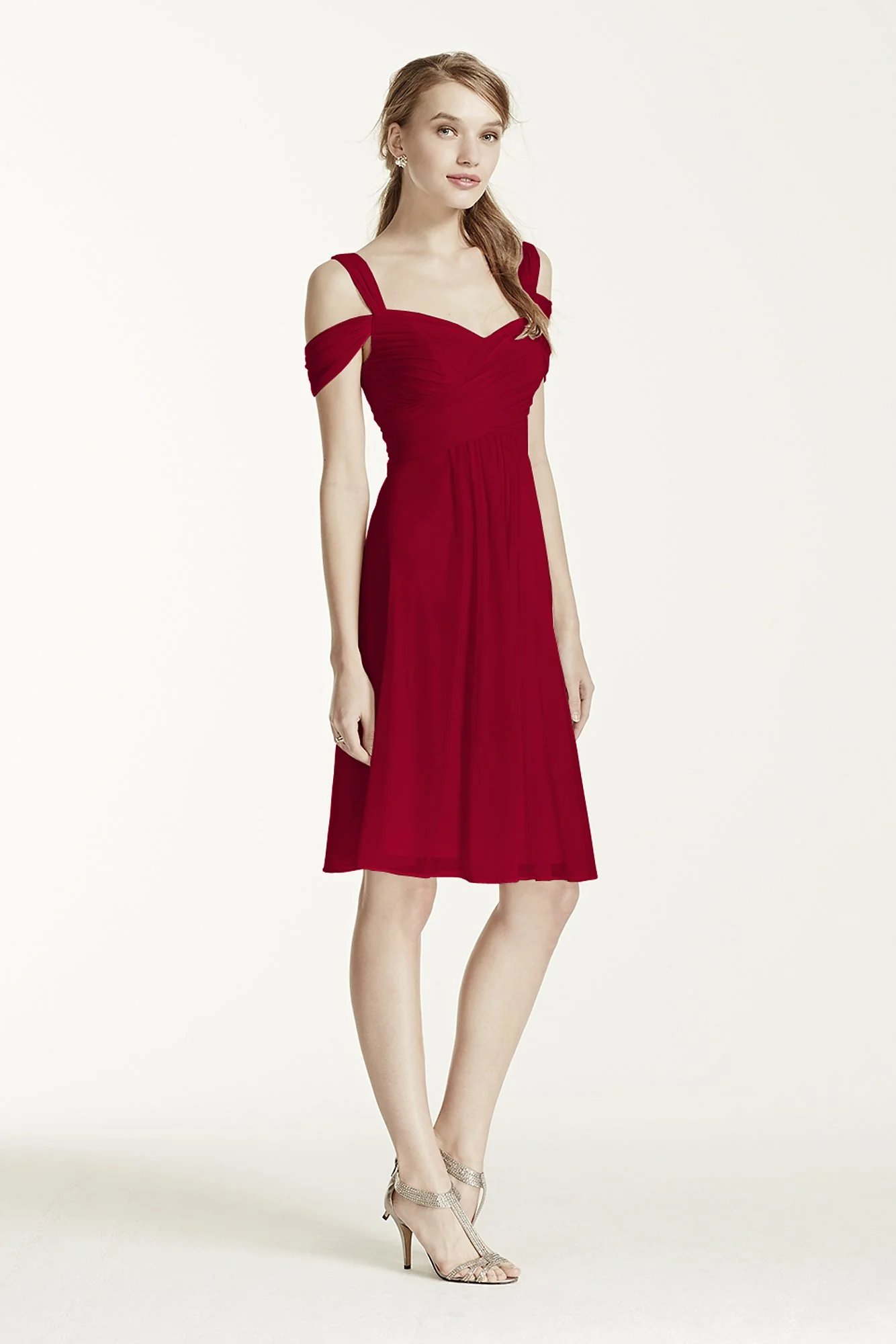 Short Mesh Dress with Split Sleeves - Image 52