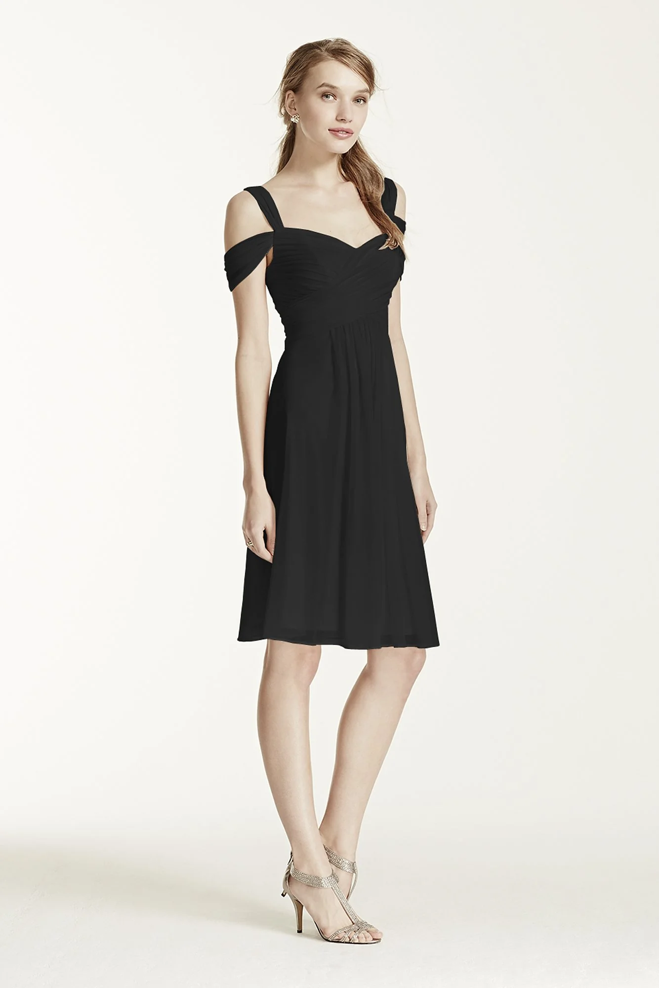 Short Mesh Dress with Split Sleeves - Image 55