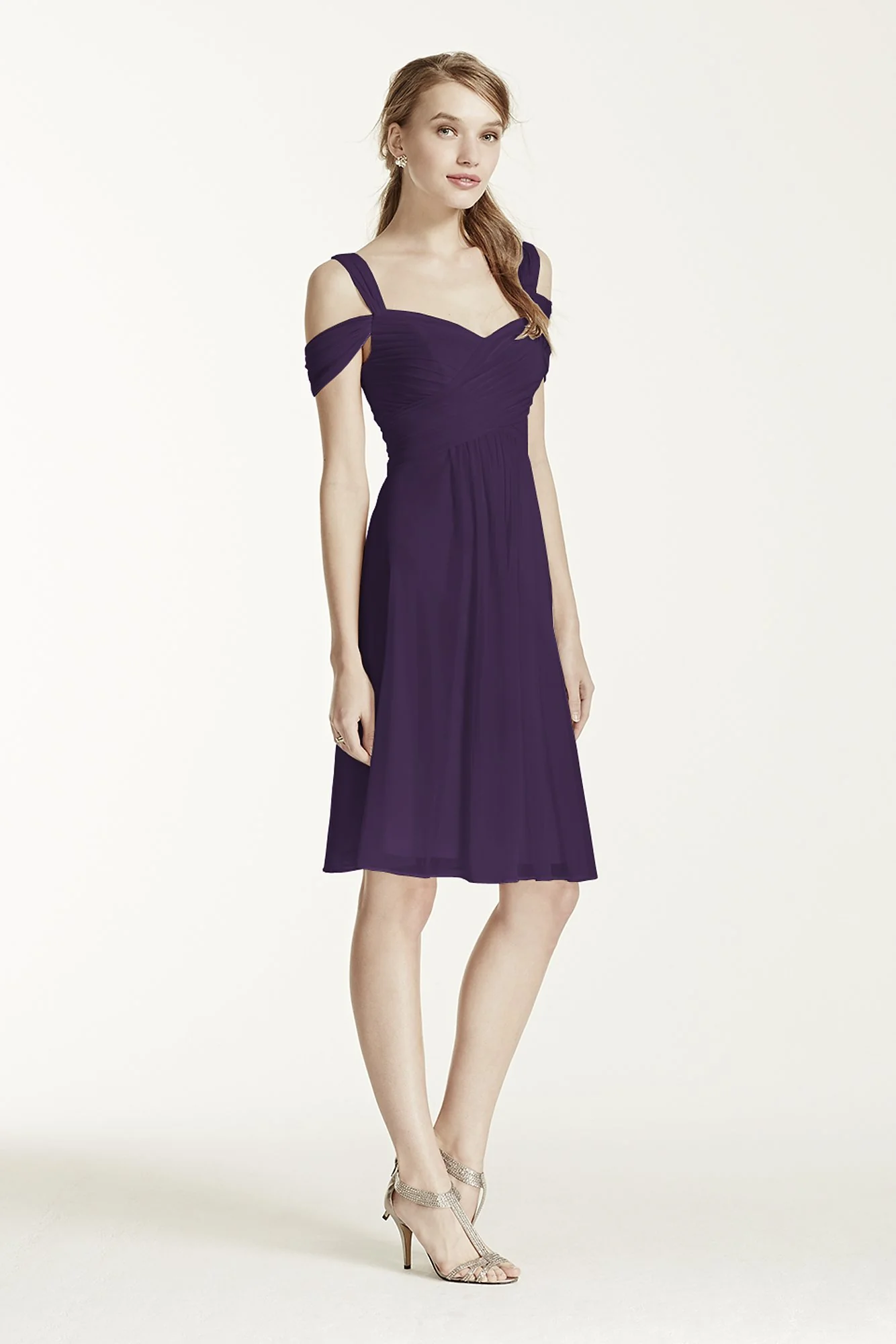 Short Mesh Dress with Split Sleeves - Image 85