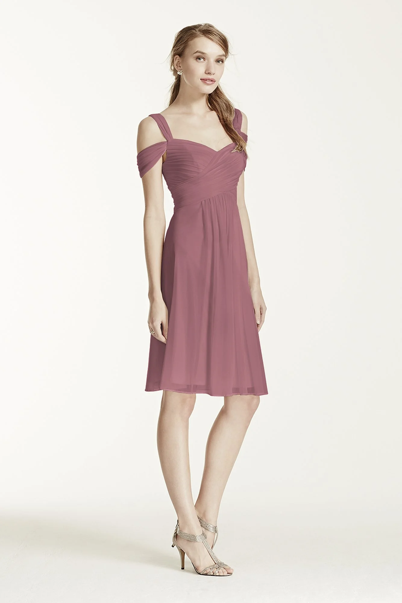 Short Mesh Dress with Split Sleeves - Image 87