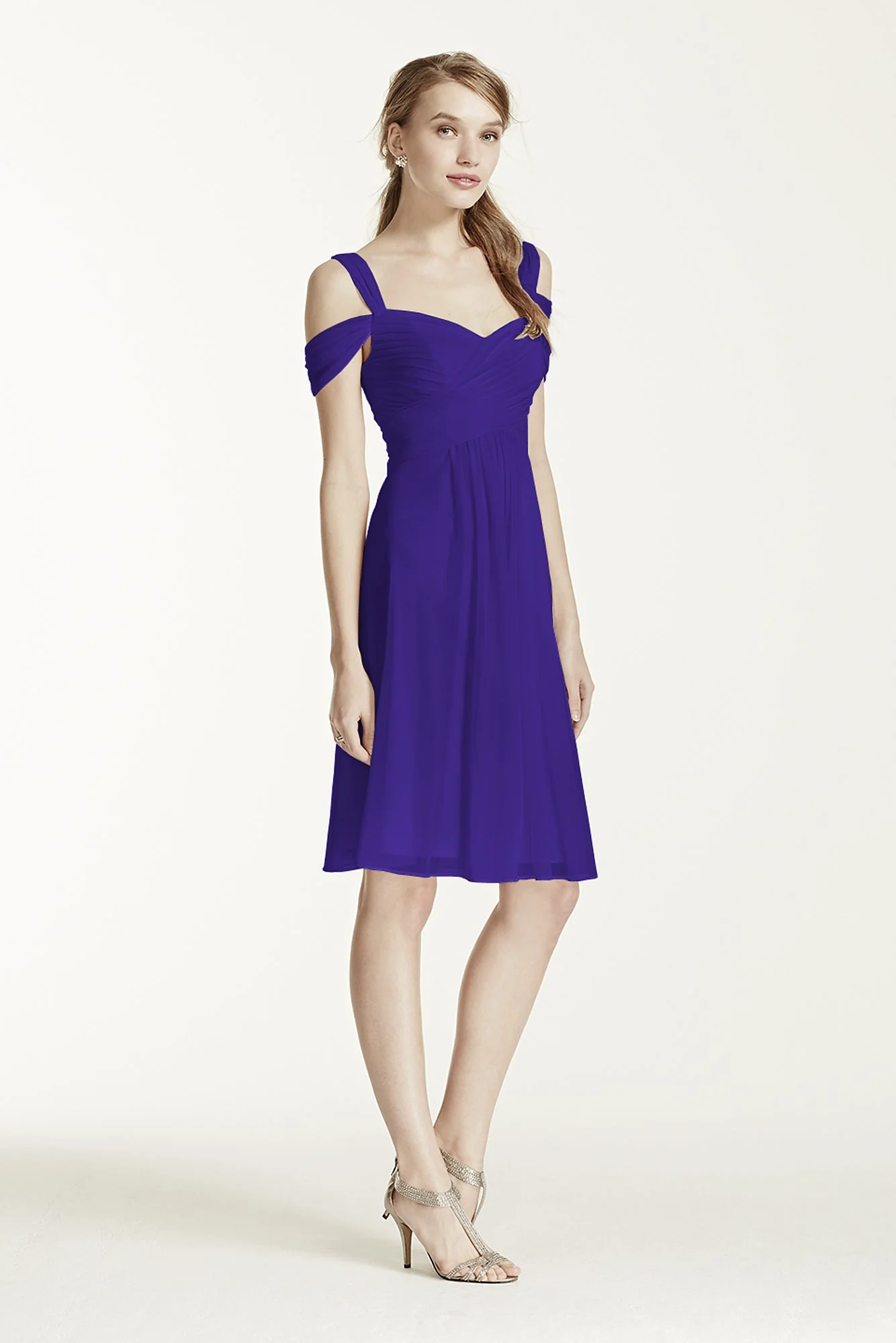 Short Mesh Dress with Split Sleeves - Image 93