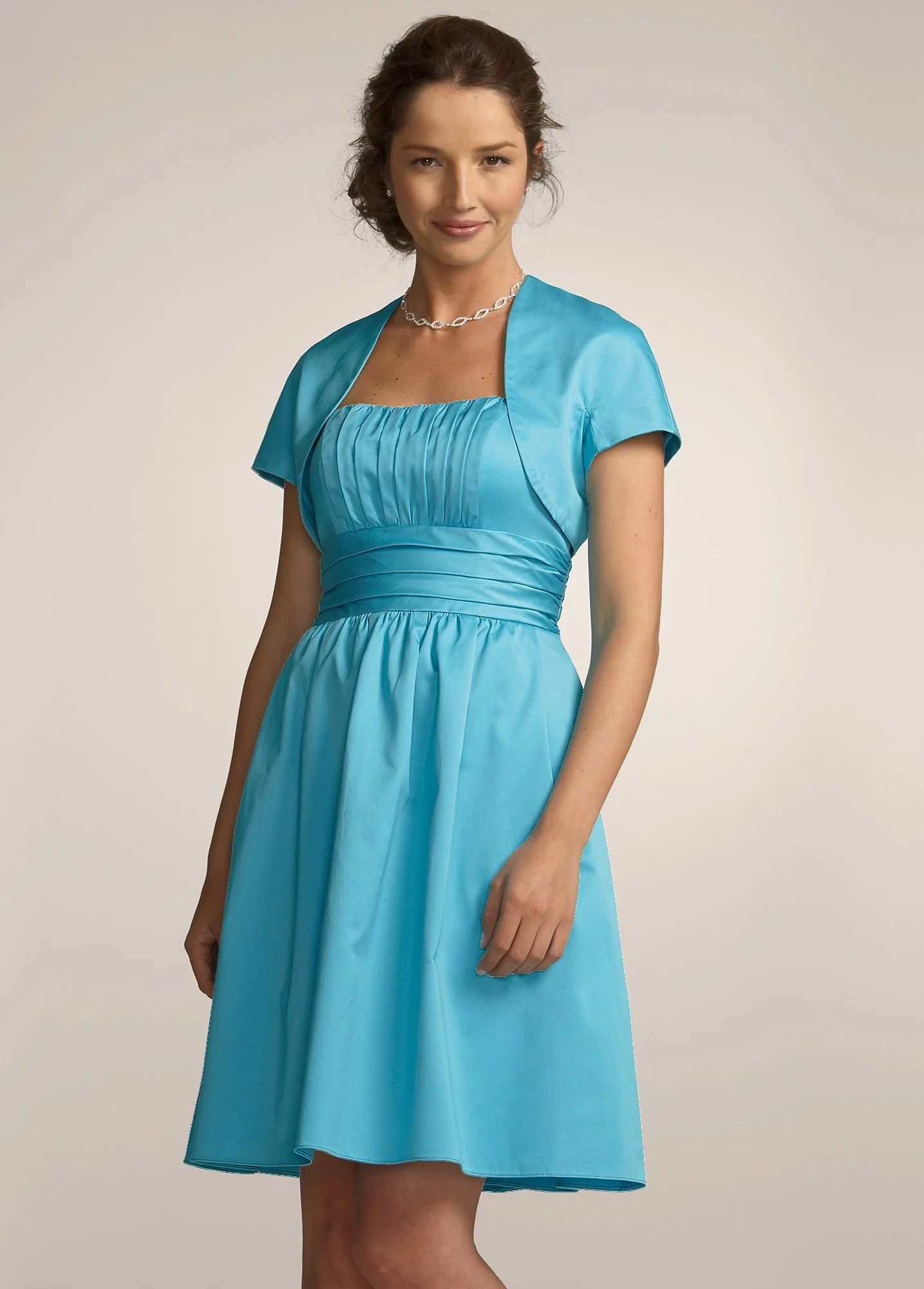 Short Sleeve Cotton Sateen Bolero - Image 2