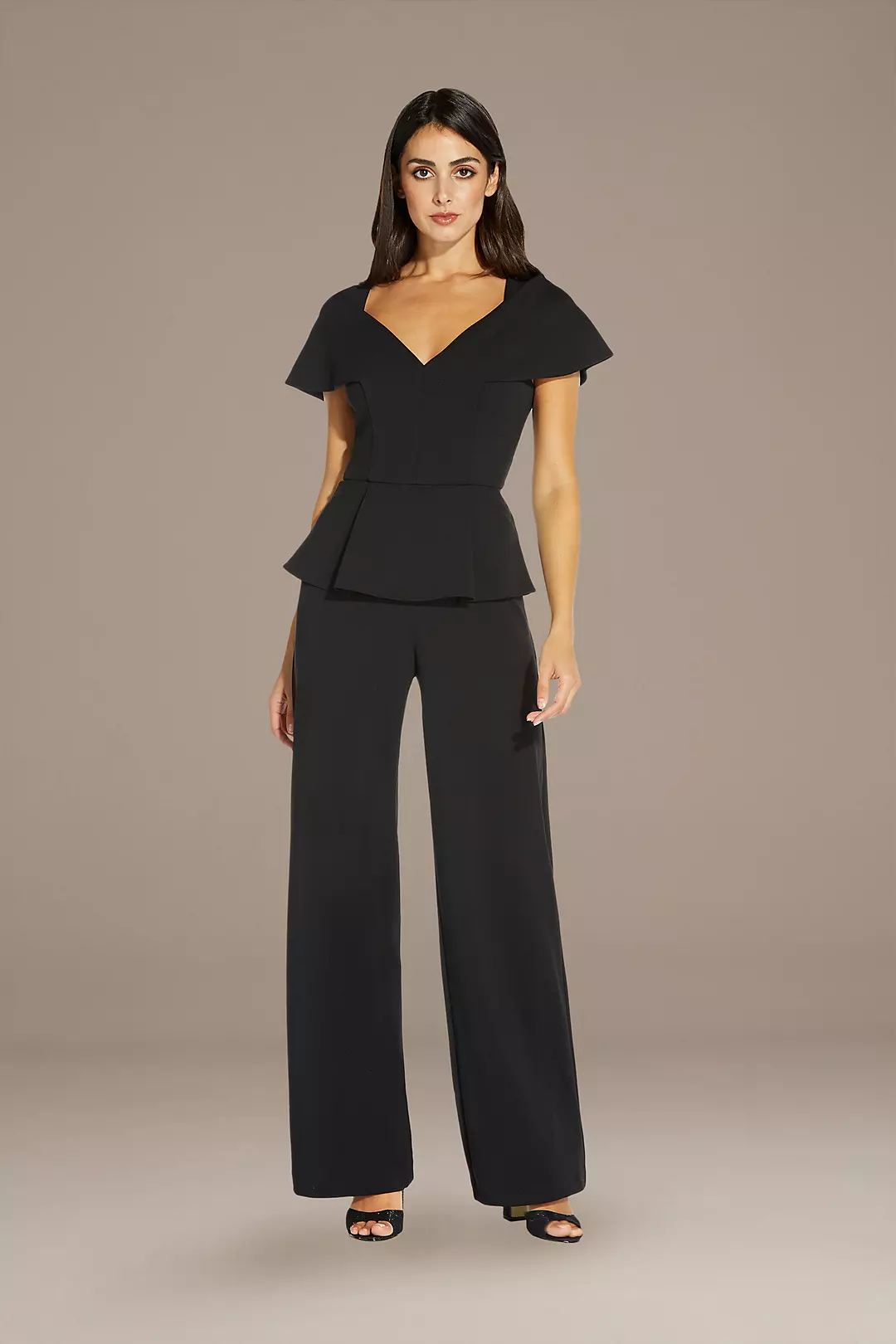 Short Sleeve Jumpsuit with Peplum Detail - Image 6