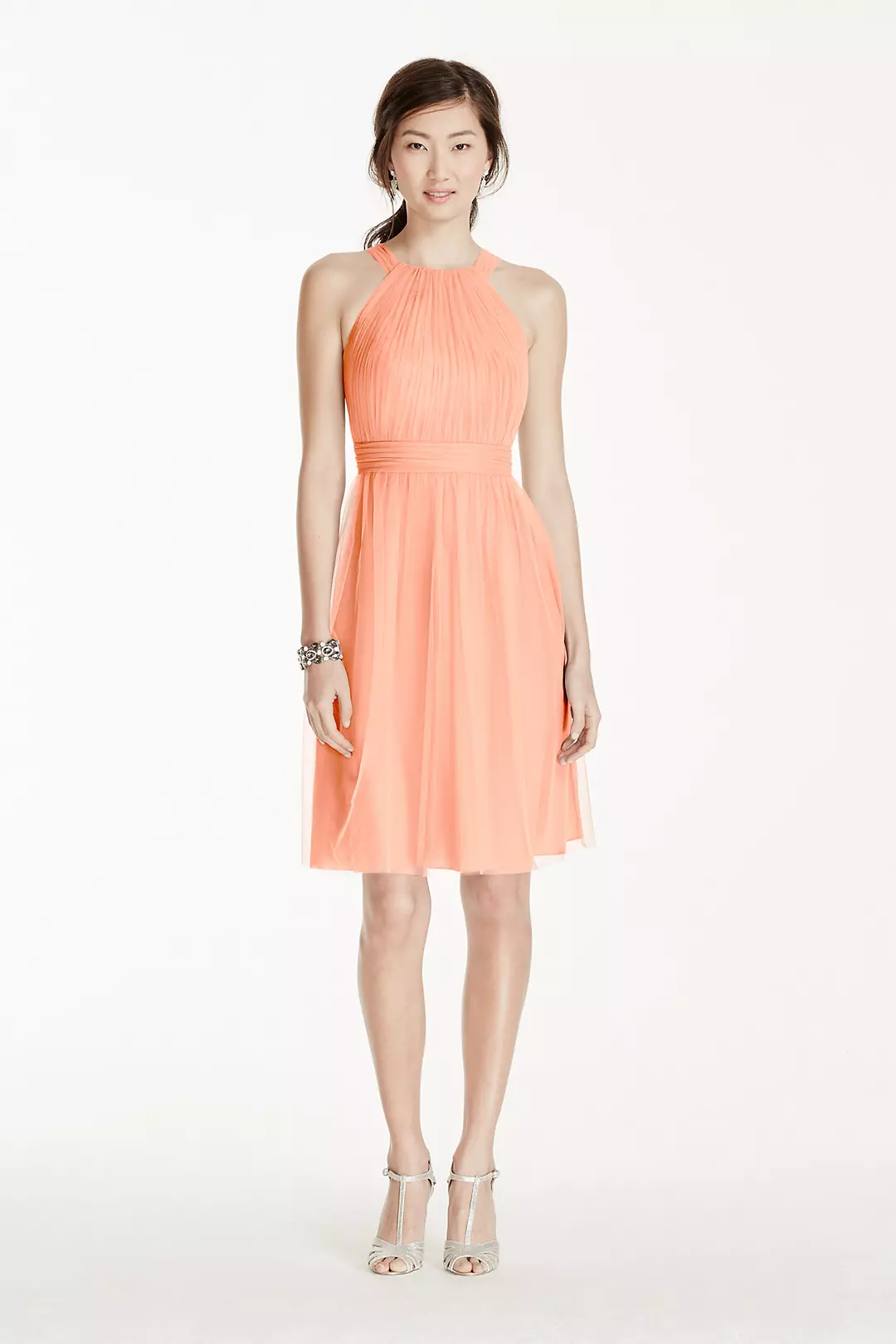 Short Tulle Dress with Pleated Bodice - Image 10