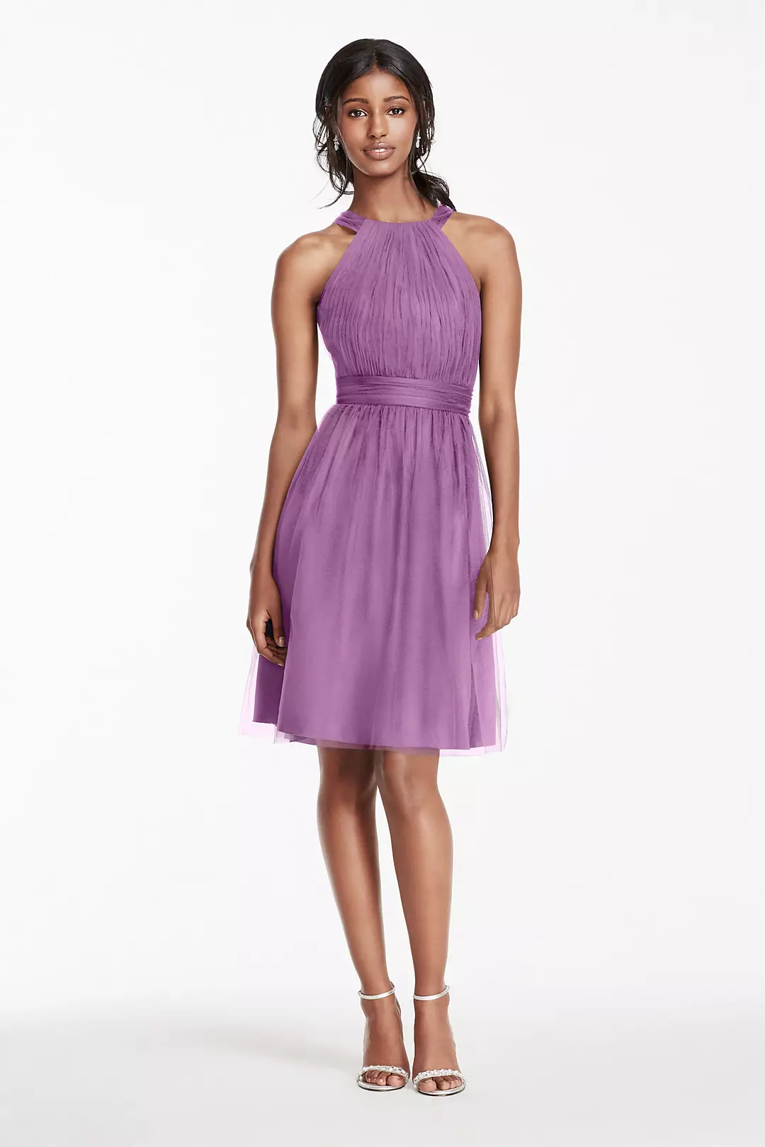 Short Tulle Dress with Pleated Bodice - Image 11