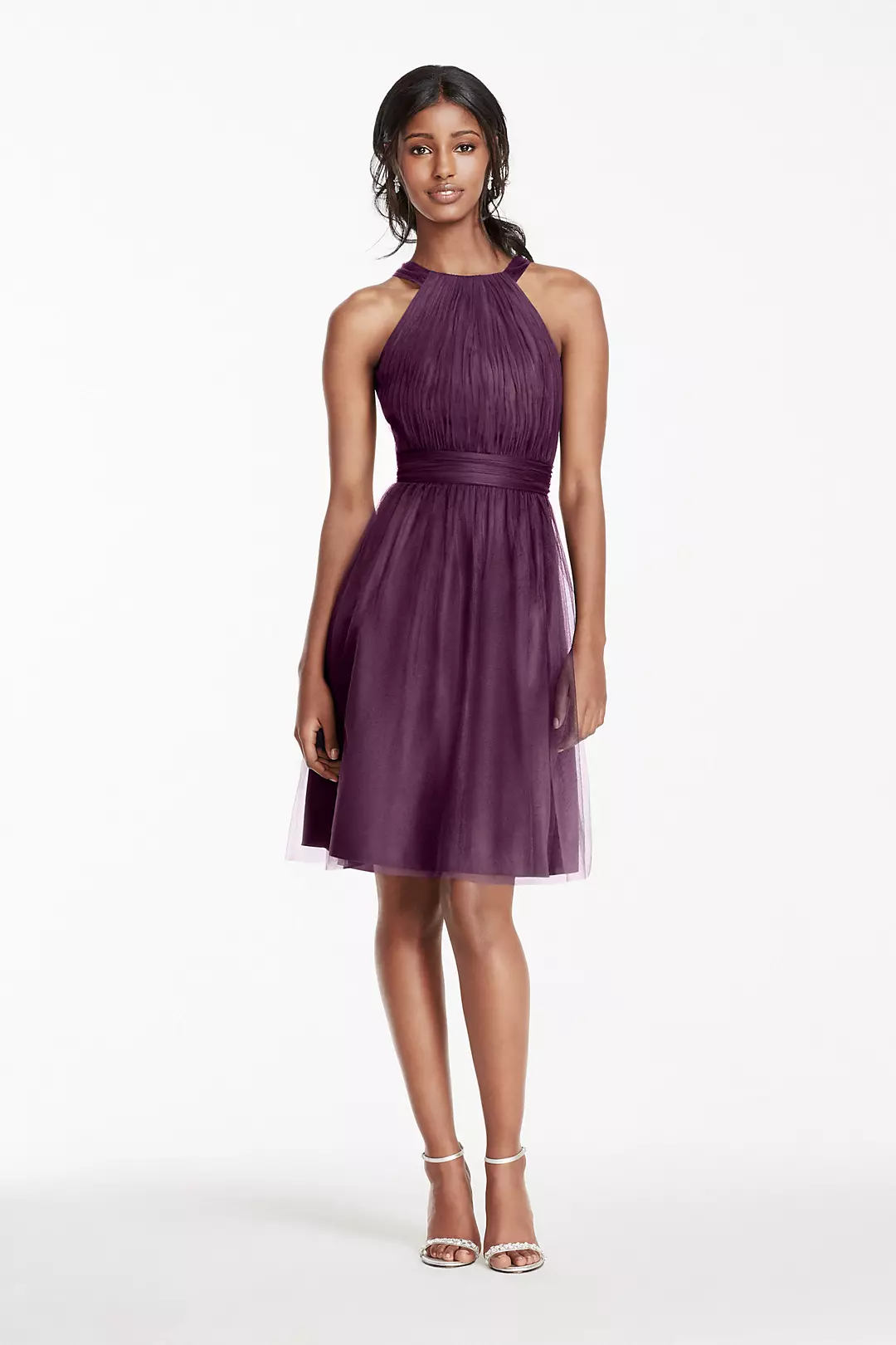 Short Tulle Dress with Pleated Bodice - Image 27