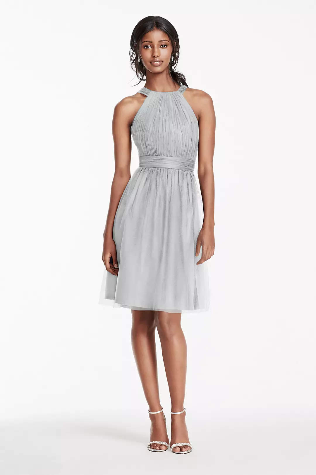 Short Tulle Dress with Pleated Bodice - Image 34