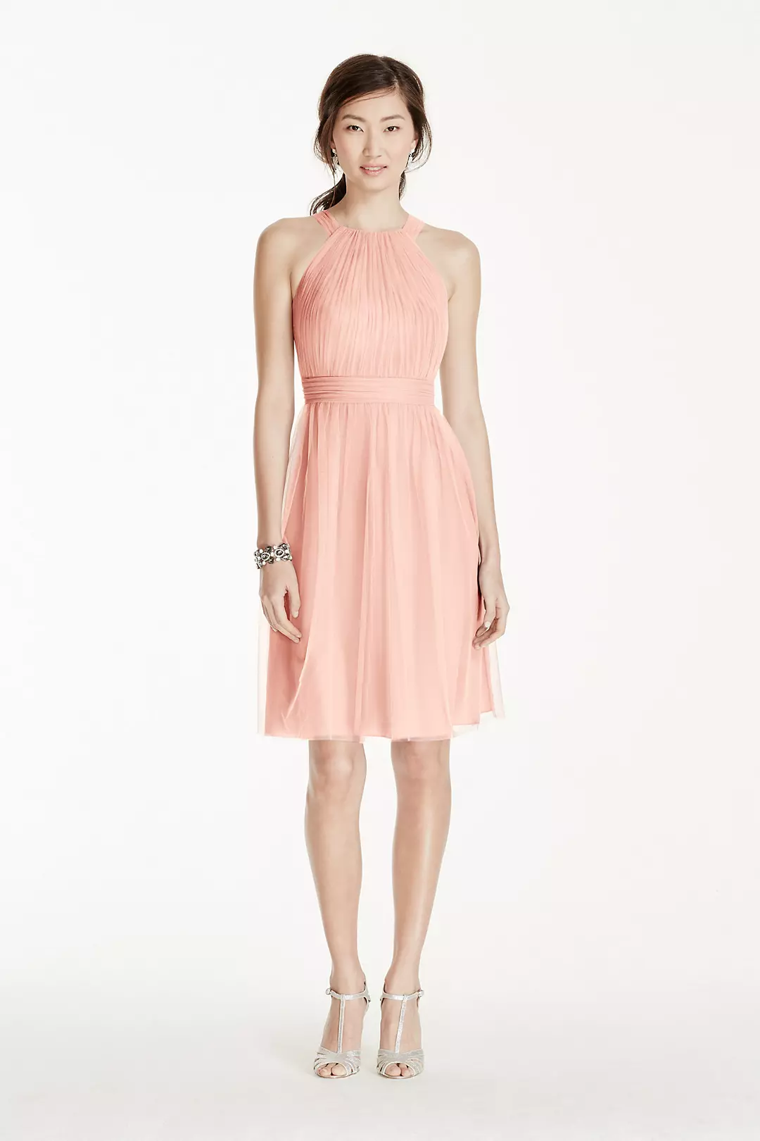 Short Tulle Dress with Pleated Bodice - Image 39