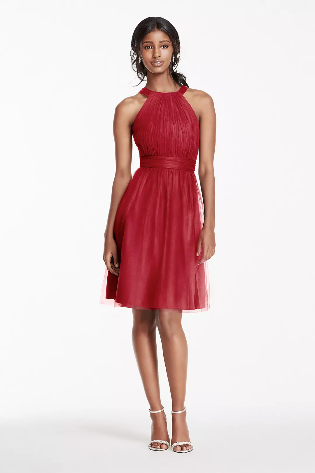 Short Tulle Dress with Pleated Bodice - Image 40