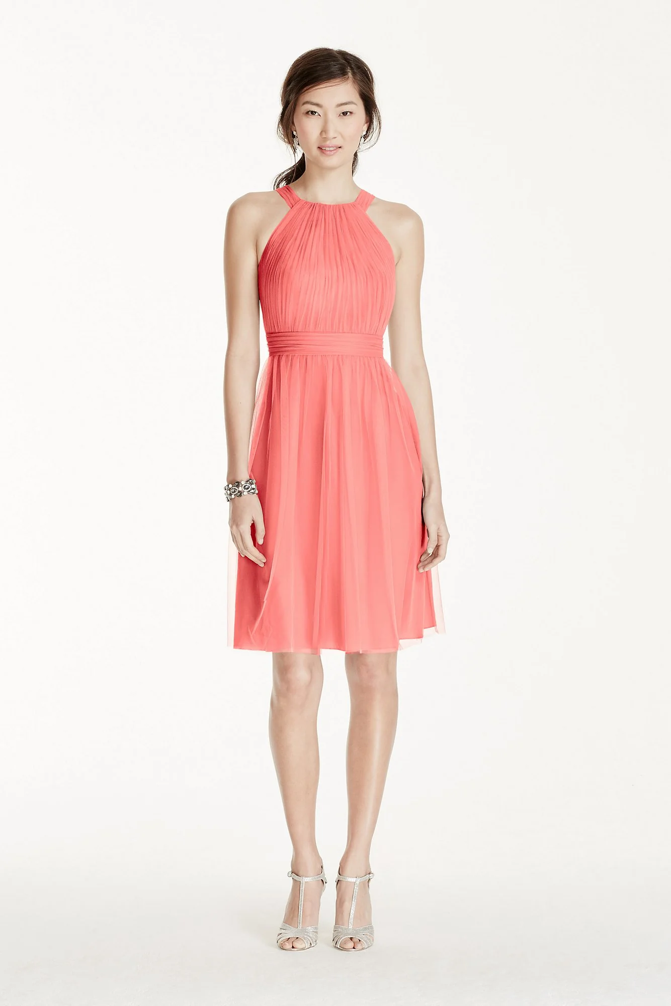 Short Tulle Dress with Pleated Bodice - Image 8