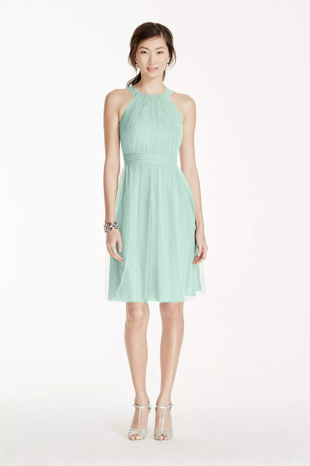 Short Tulle Dress with Pleated Bodice - Image 9