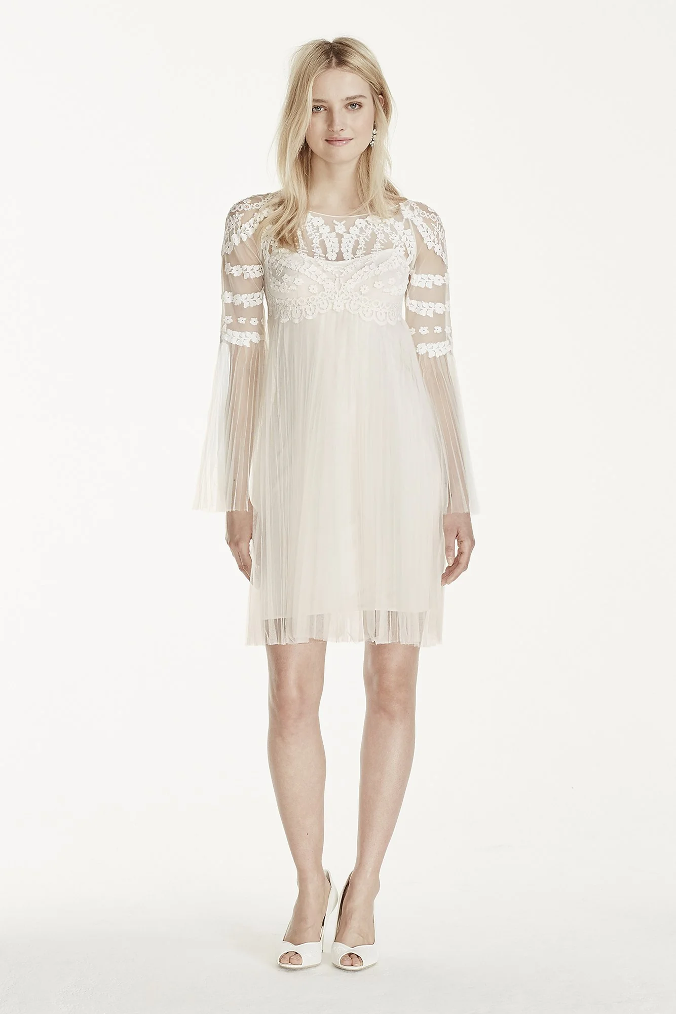 Short Tulle Skirt with Long Sleeves Dress