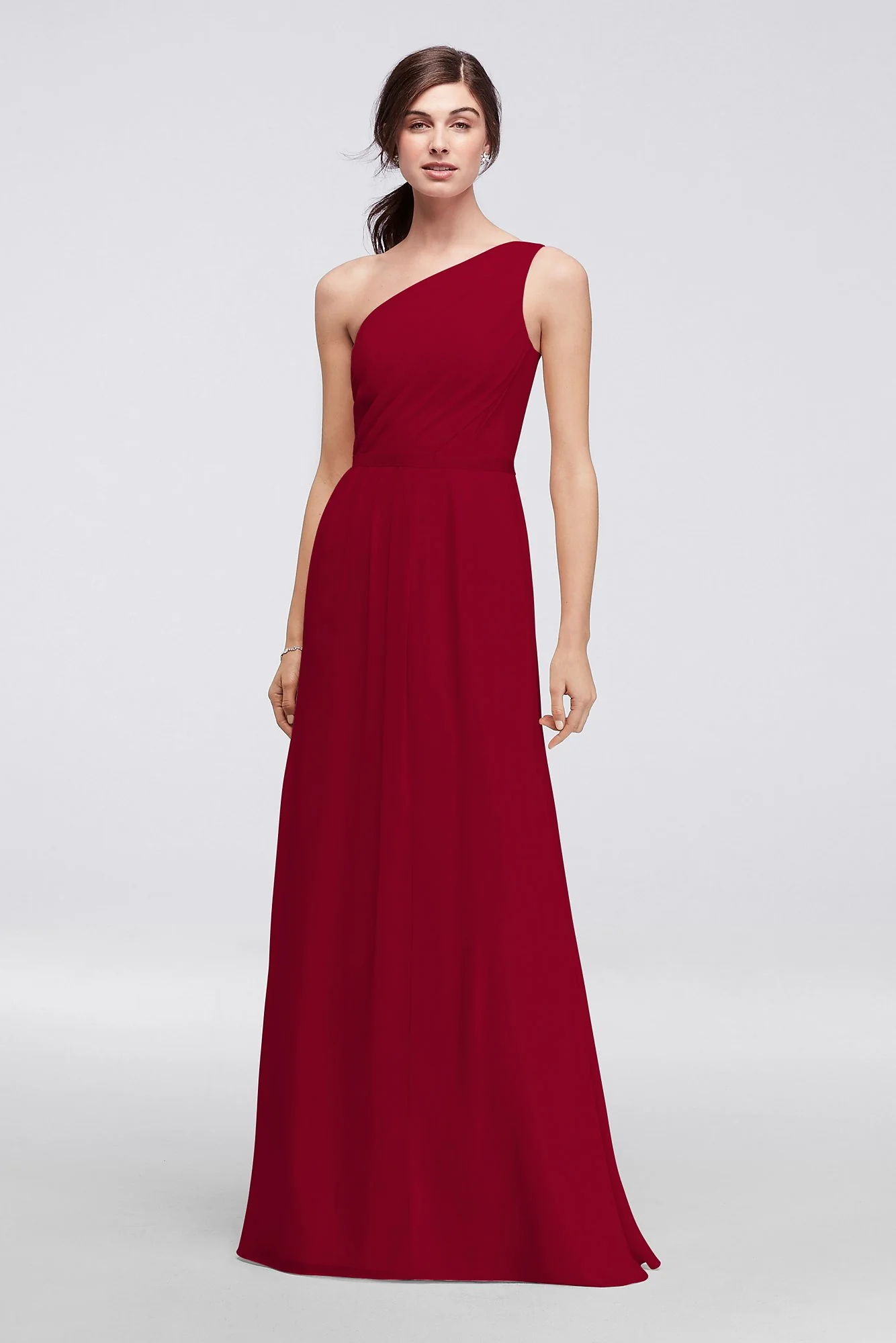 Side-Ruched One-Shoulder Bridesmaid Dress - Image 2