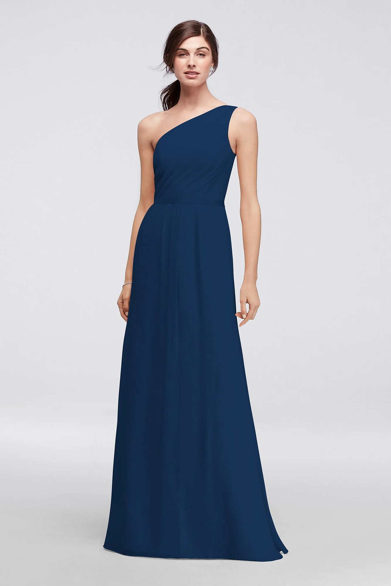 Side-Ruched One-Shoulder Bridesmaid Dress - Image 3