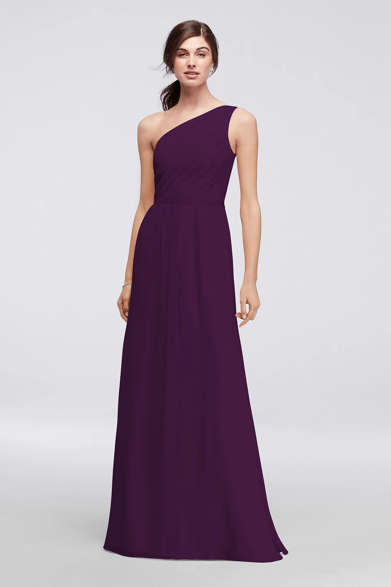 Side-Ruched One-Shoulder Bridesmaid Dress - Image 5