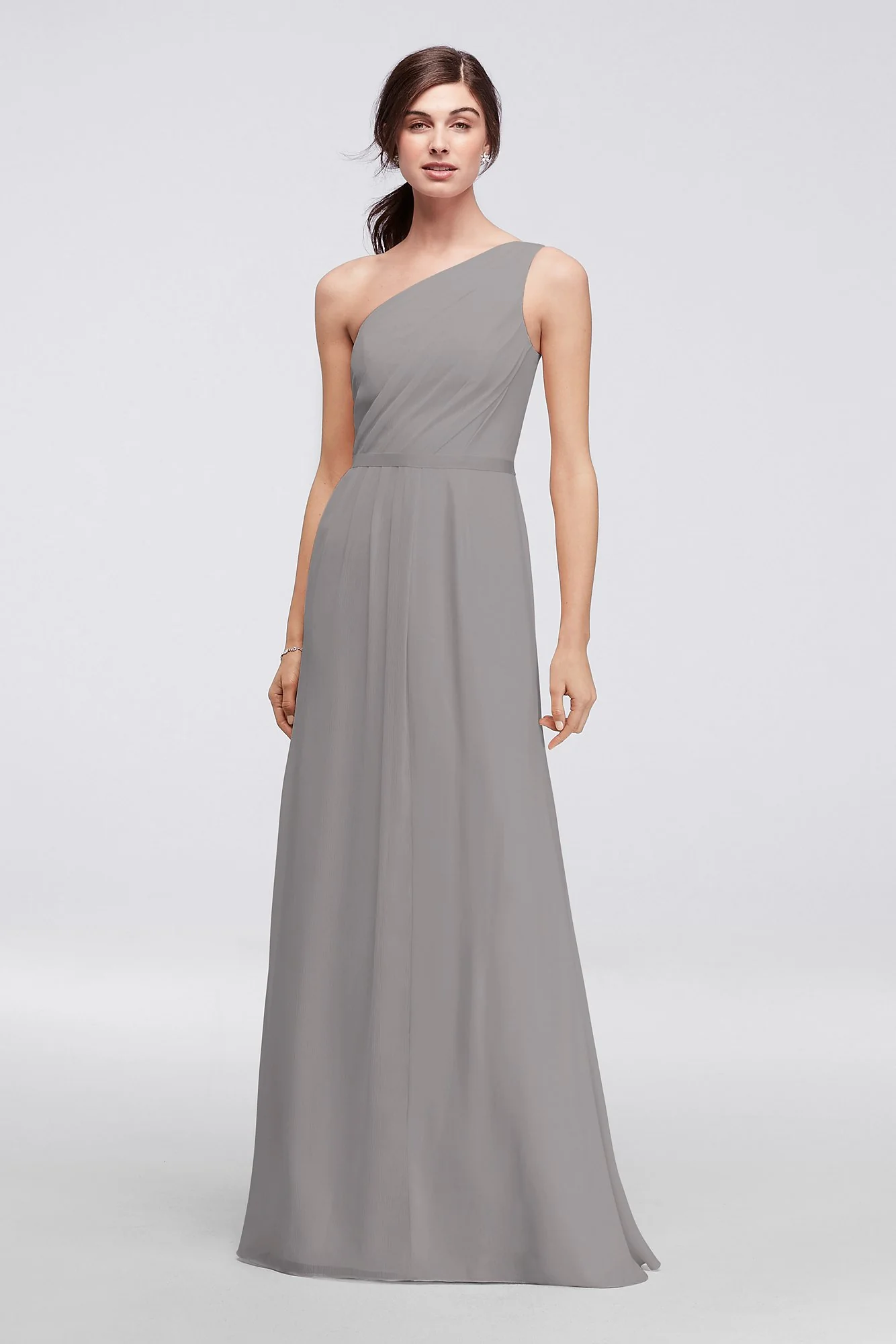 Side-Ruched One-Shoulder Bridesmaid Dress - Image 6