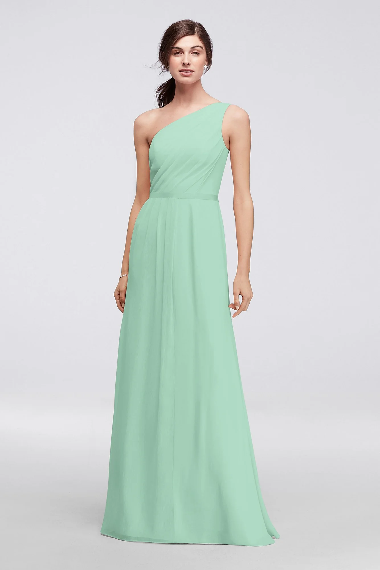 Side-Ruched One-Shoulder Bridesmaid Dress - Image 8