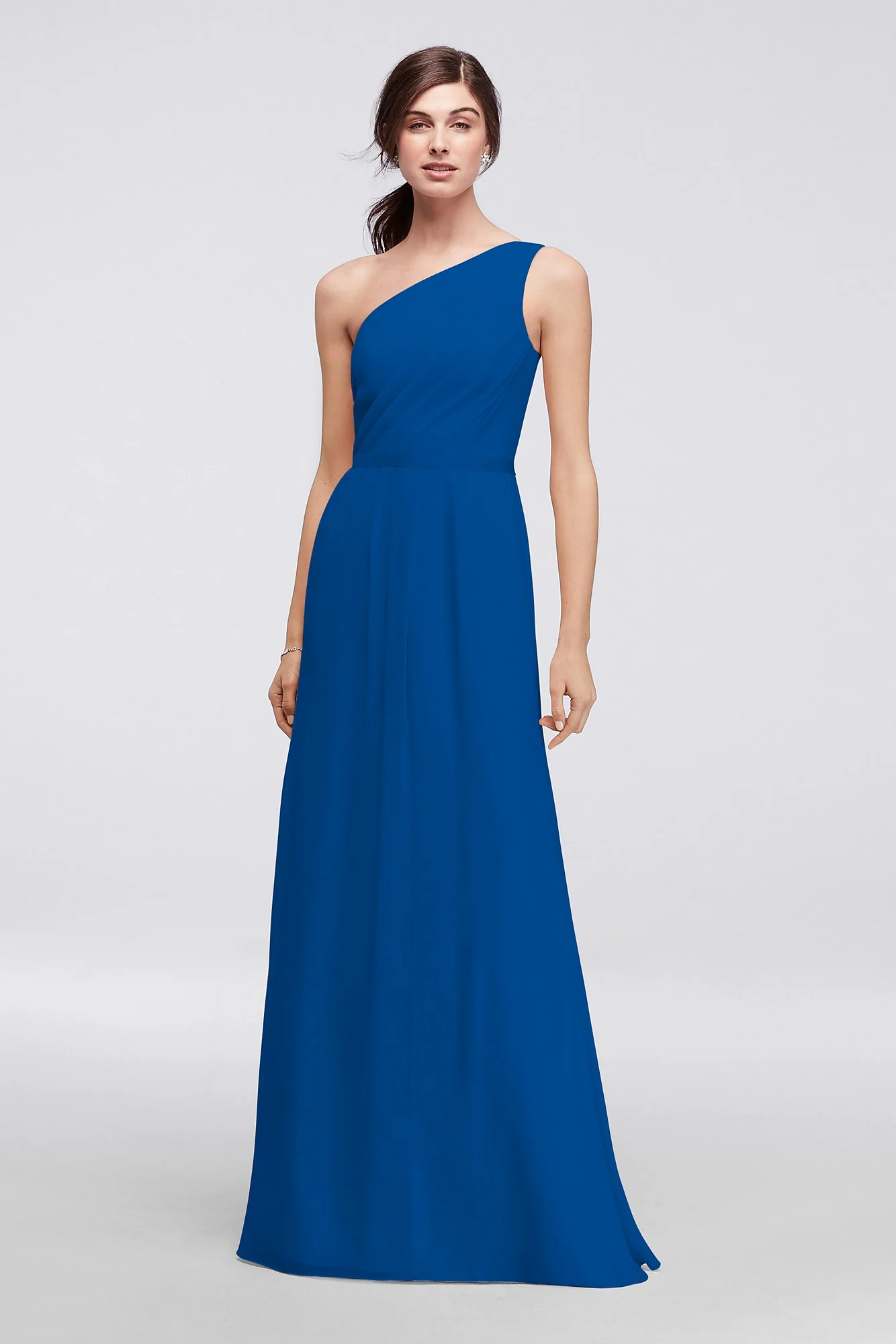 Side-Ruched One-Shoulder Bridesmaid Dress - Image 9
