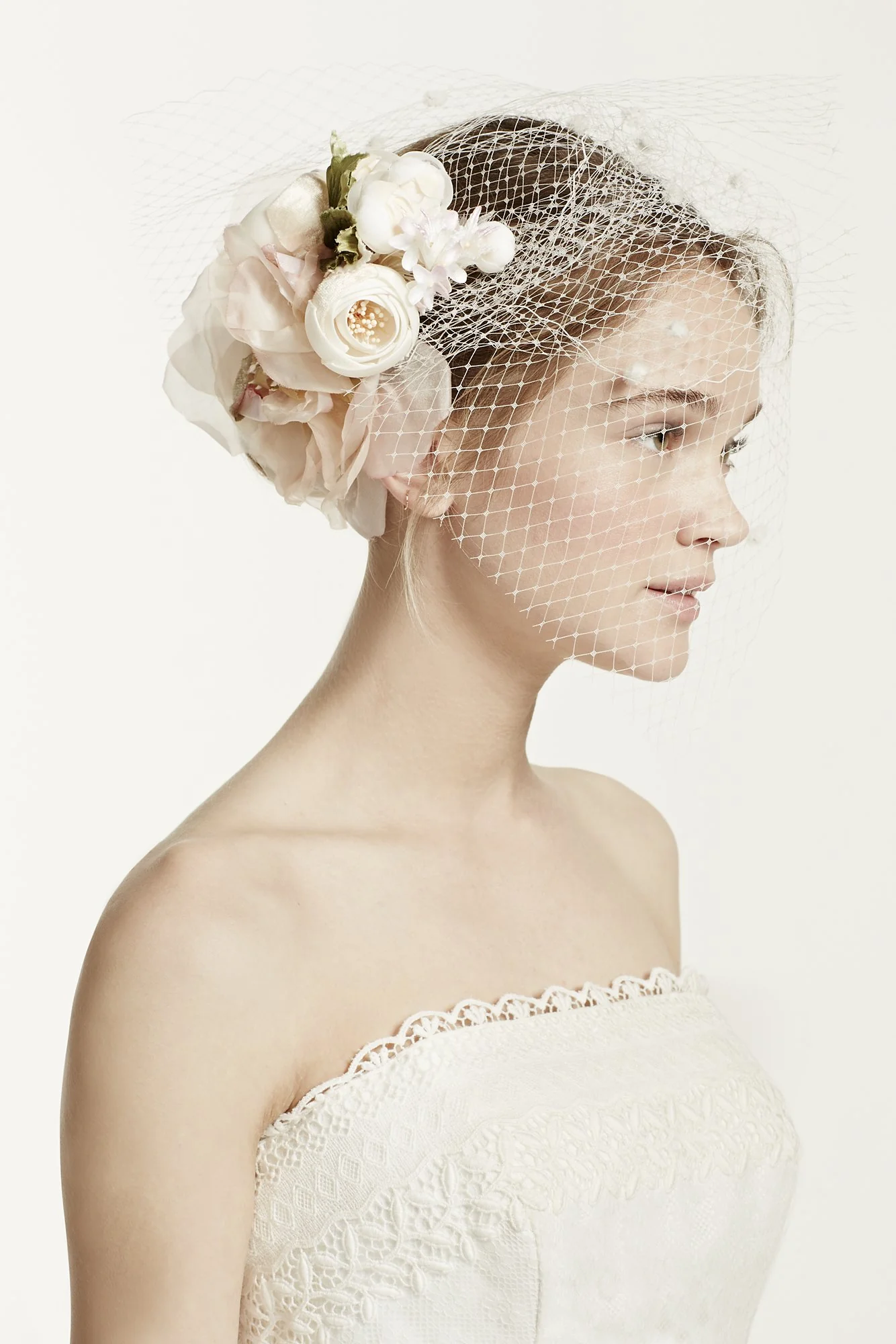 Silk Flower Bandeau Veil
