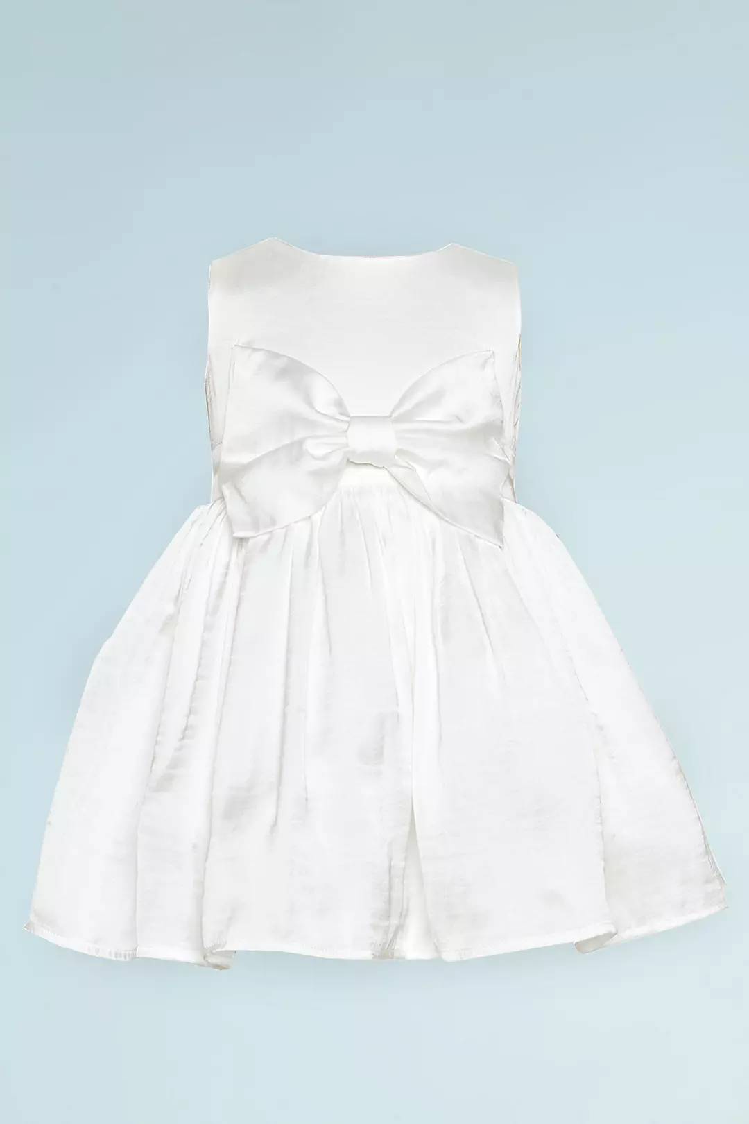 Silky Tank Flower Girl Dress with Bow Waist - Image 7
