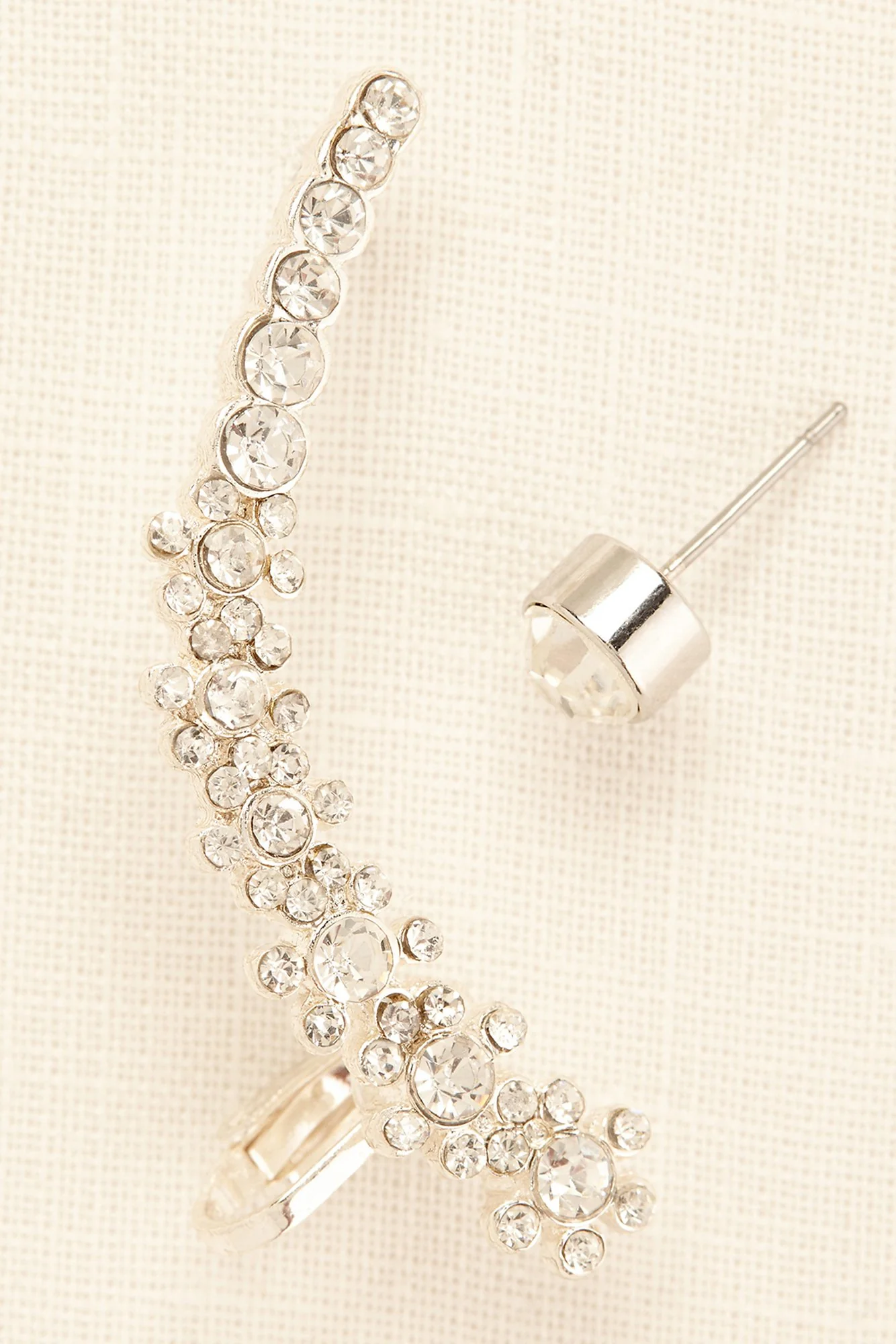 Six Flower Ear Cuff and Stud - Image 2