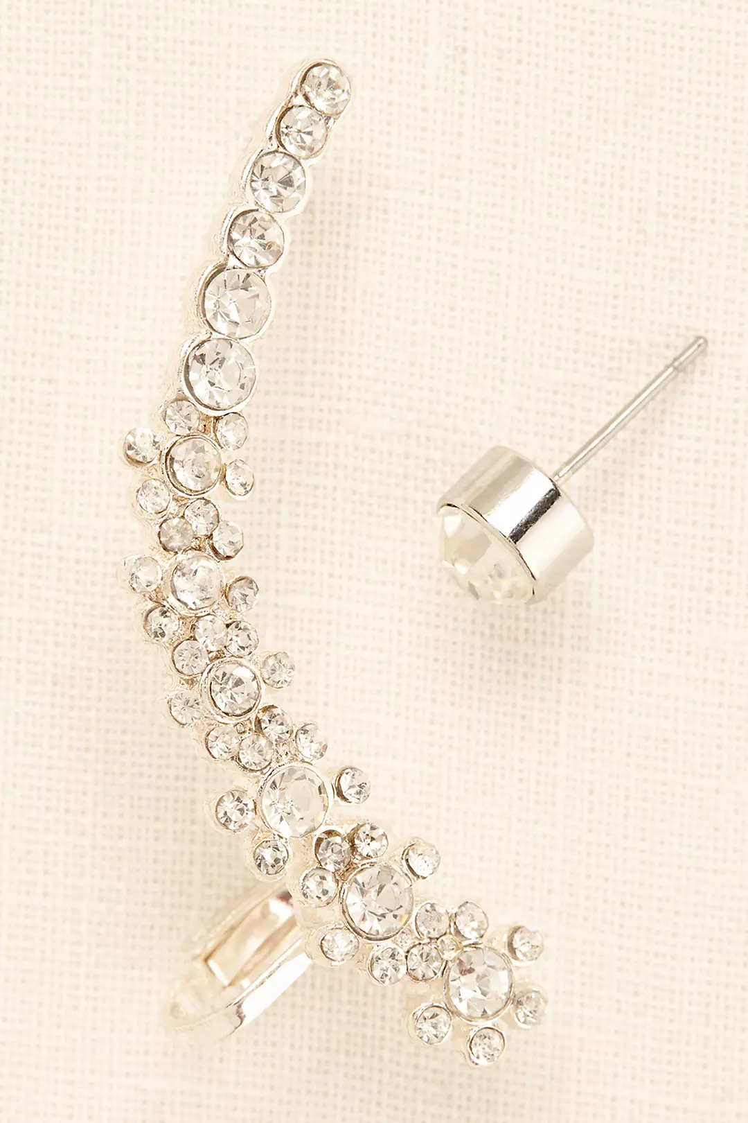 Six Flower Ear Cuff and Stud - Image 3